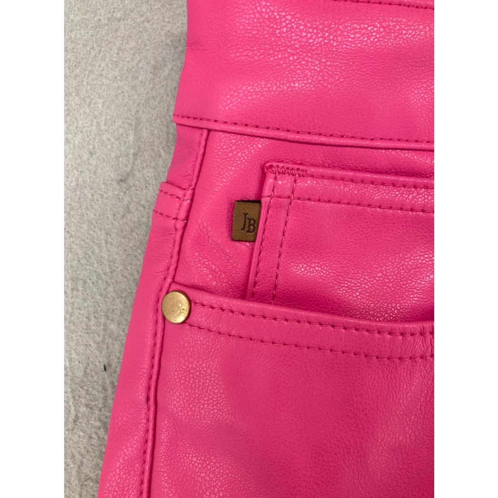 Vintage Judy Blue Womens Pleather Pants 5 Pink City Straight Size 27" / US 4 / IT 40 - 7 Thumbnail