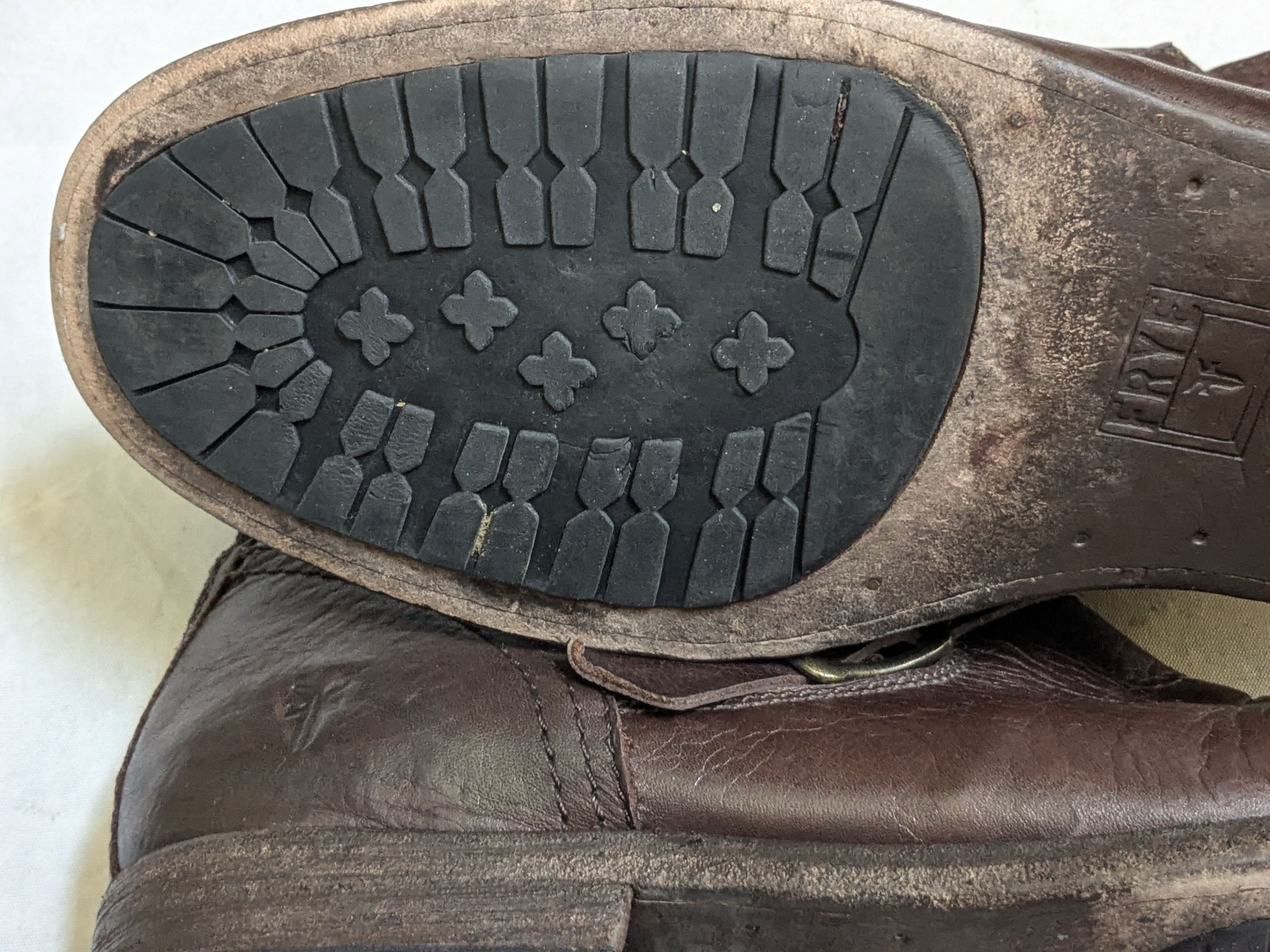 Frye Frye Engineer Brown Leather 11 D Leather Buckle Size US 11 / EU 44 - 19 Thumbnail