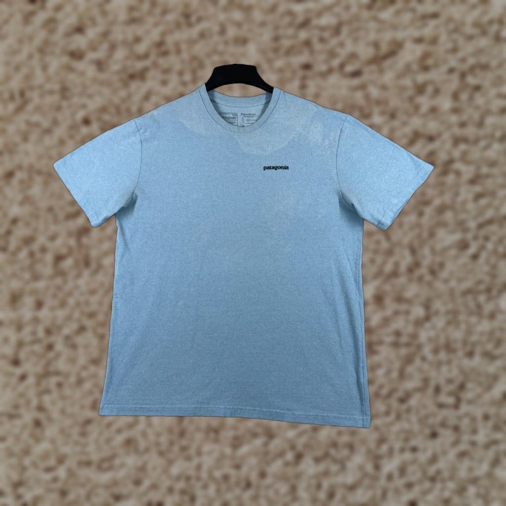 Patagonia Patagonia Shirt Men Large Blue Cotton Blend Short Sleeve Crew Neck Logo T-Shirt Enduring All Seasons Logo Mens Size US L / EU 52-54 / 3 - 1 Thumbnail