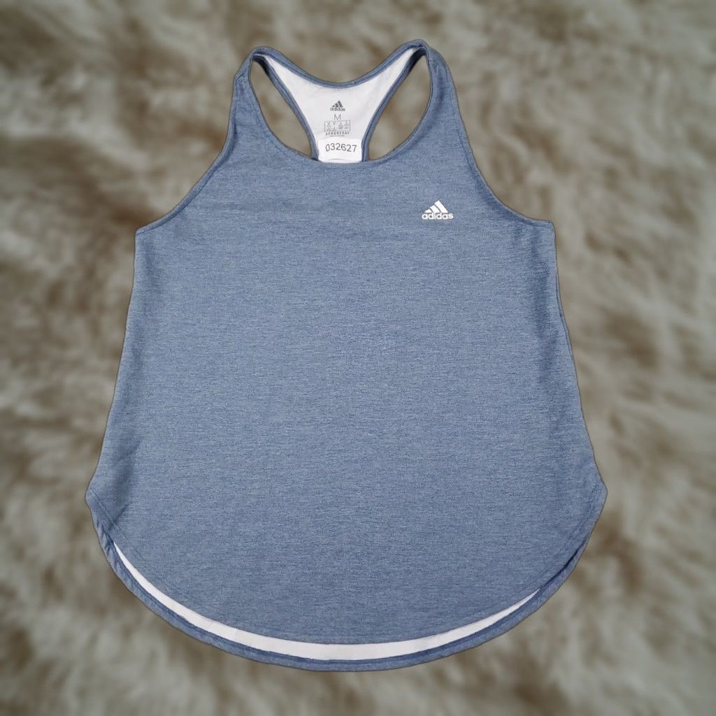 Adidas Adidas Tank Top Shirt Womens Medium Blue Active Running Workout Tank Top Shirt Womens M Blue Adidas Workout Size M / US 6-8 / IT 42-44 - 1 Thumbnail