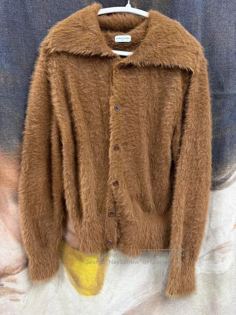 Dries Van Noten Dries Van Noten Soft Long-haired Collar Open Cardigan Size US S / EU 44-46 / 1 - 1 Thumbnail