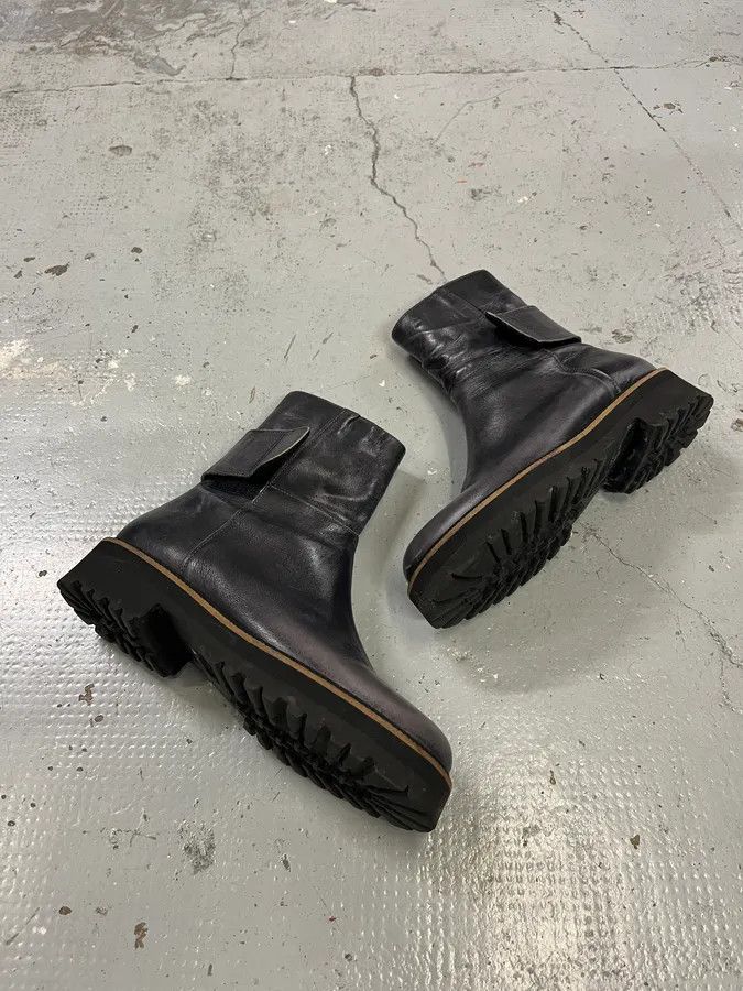 Maison Margiela Maison Margiela Grey Eroded Ankle Leather Boots Size US 6 / IT 36 - 2 Thumbnail