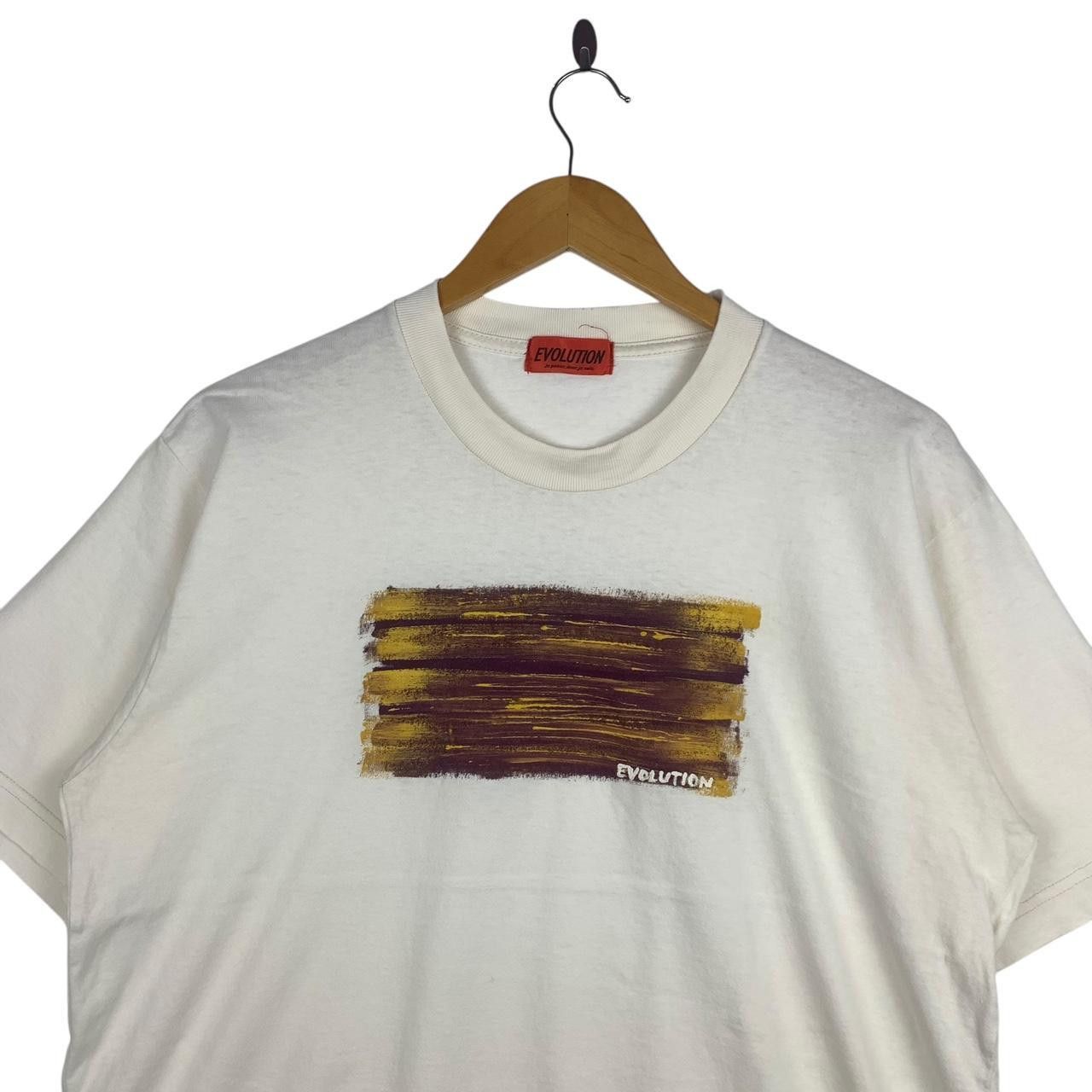 Vintage Vintage EVOLUTION BRUSH STROKE Painting Je Pense Tee Shirt Size US L / EU 52-54 / 3 - 2 Thumbnail