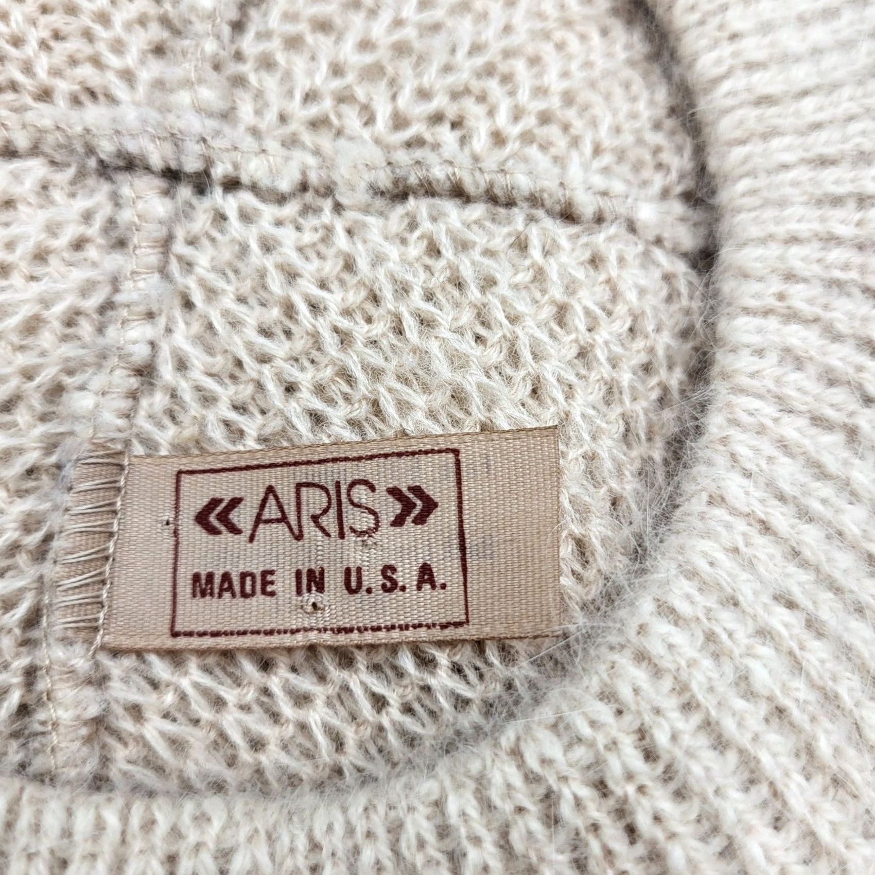 Vintage VINTAGE Aris Beret Hat Women One Size Beige Angora Knit Wool Blend Fuzzy Classic Retro Size ONE SIZE - 3 Thumbnail