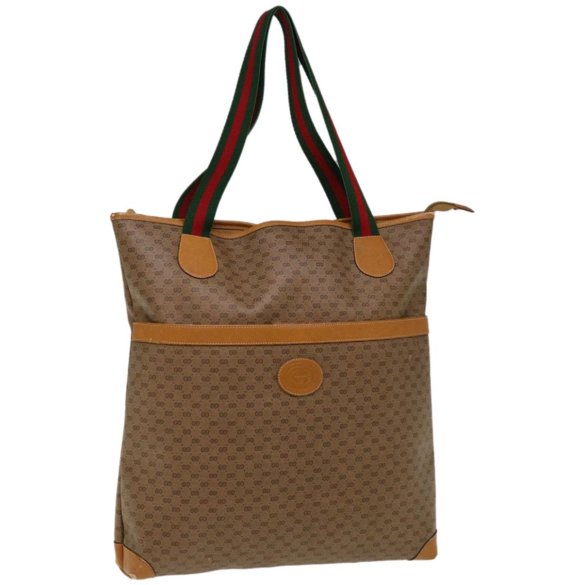 image of Gucci Micro GG Supreme Web Sherry Line Tote Bag Beige 002 983 0163 Auth Ep3247, Women's
