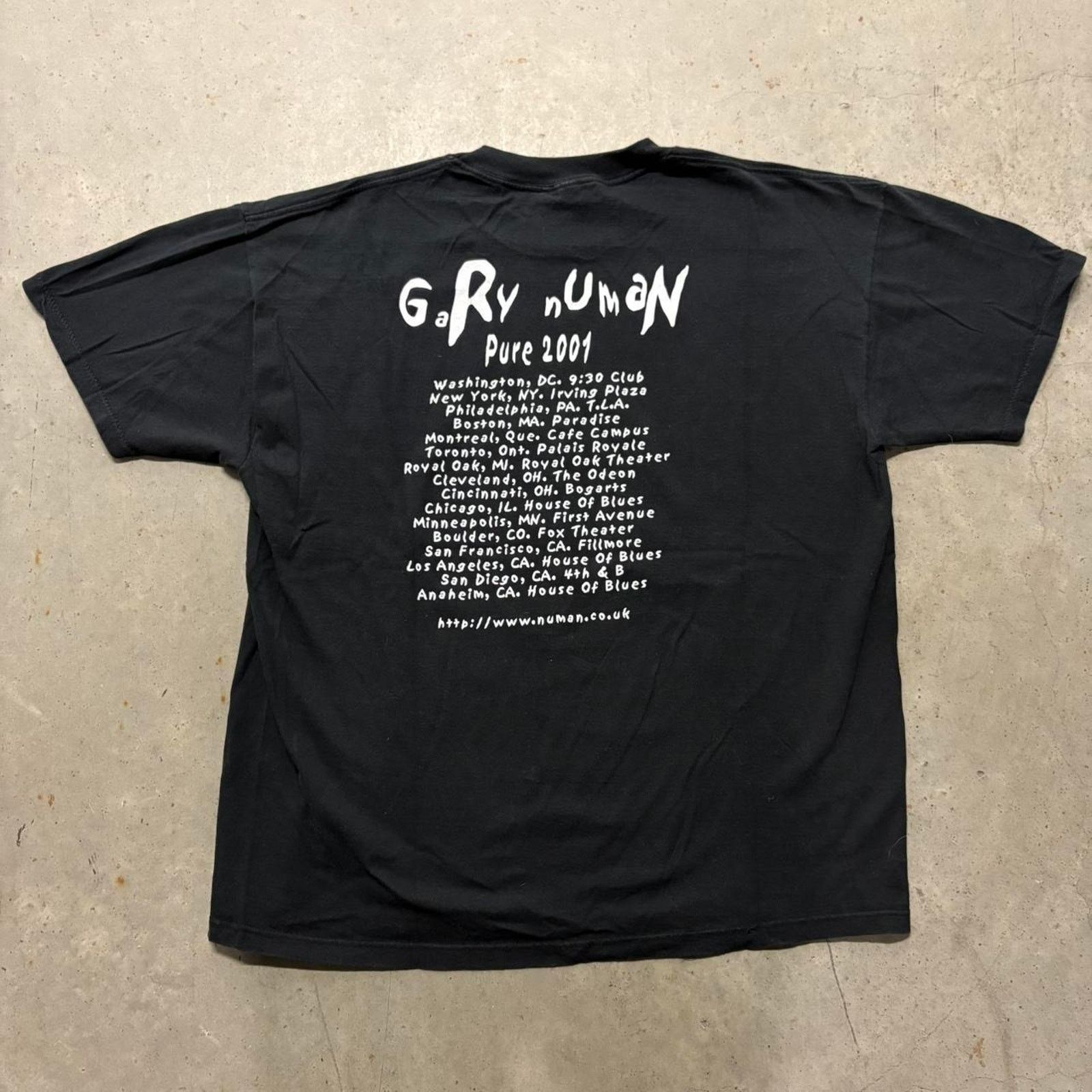 Band Tees × Vintage Crazy Vintage Y2K 2001 Gary Numan Pure Tour T Shirt Size US XL / EU 56 / 4 - 4 Thumbnail