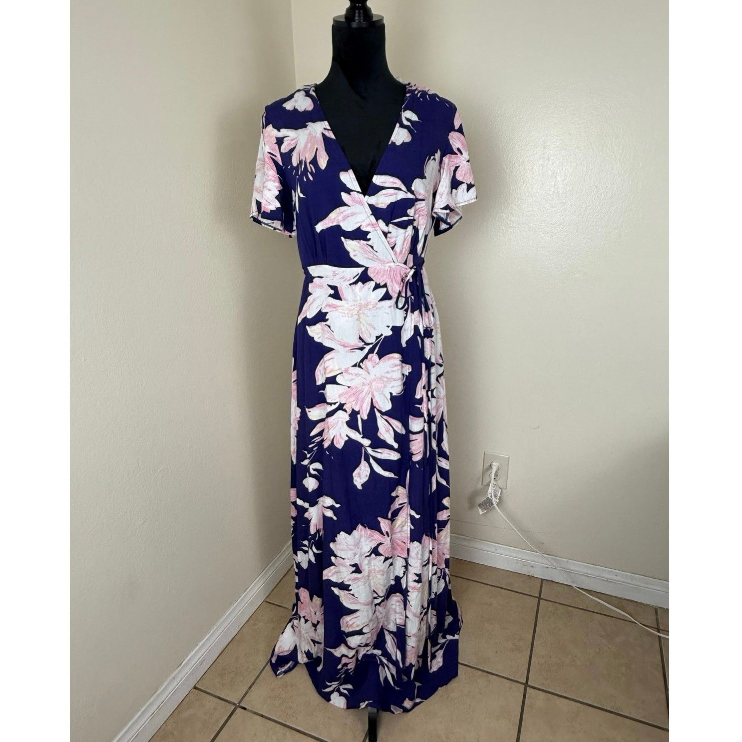 Other Lulus Azalea Regalia Navy Blue Floral Maxi Dress - Size S Size S / US 4 / IT 40 - 3 Thumbnail