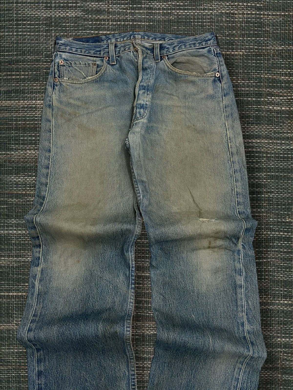 Levi's Vintage Clothing Og Vintage 1990s Designer Levis 501 Distressed Mudwash Style Size US 30 / EU 46 - 4 Thumbnail