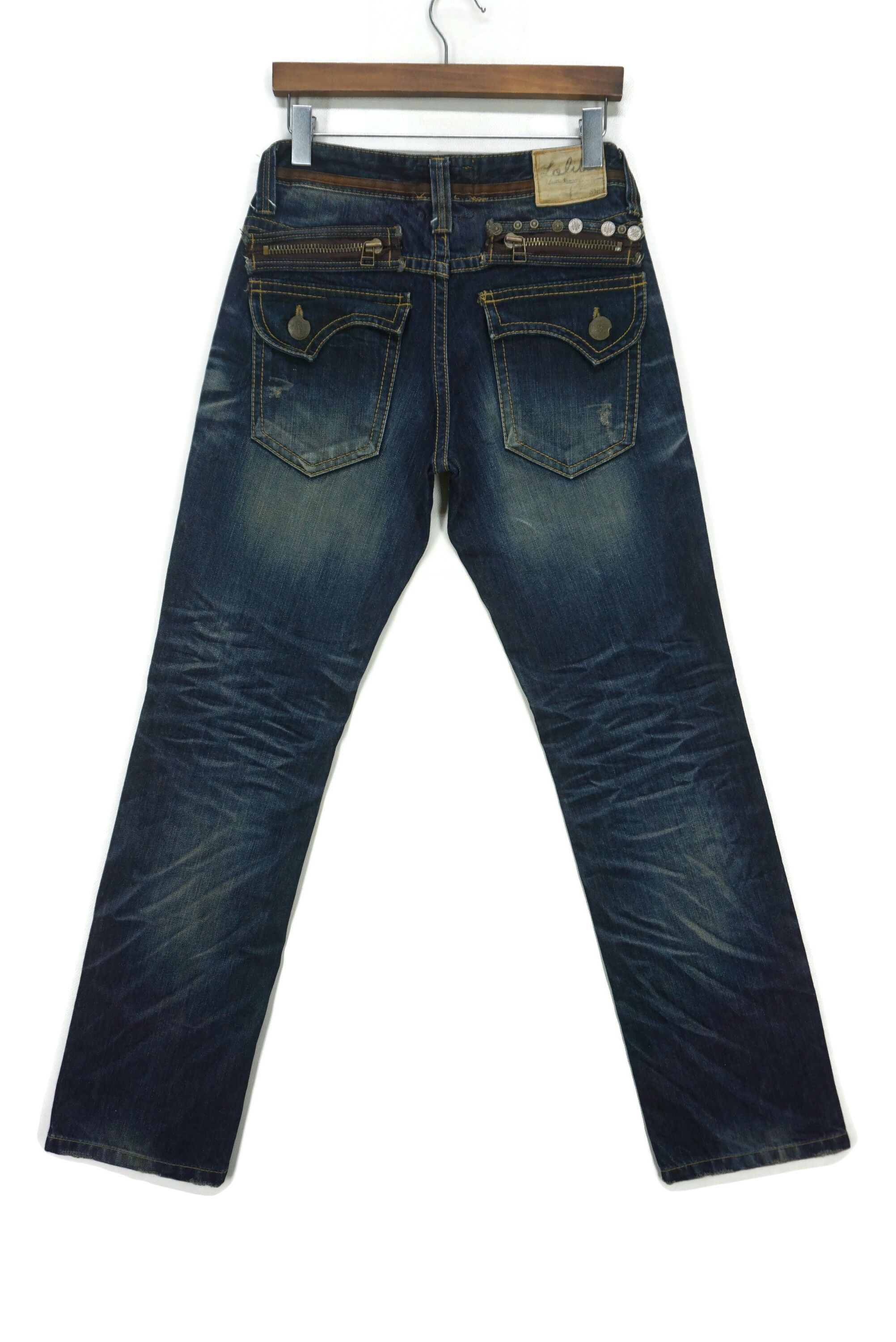 Japanese Brand LOLITA Jeans Size 29 fit W32xL33.5 Multi Zipper Baker Denim Size 29" - 1 Thumbnail