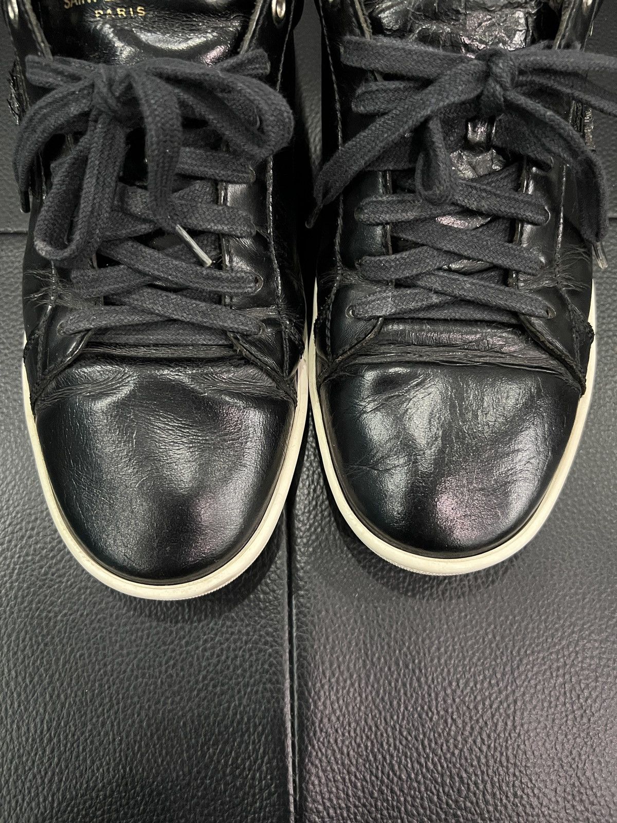 Saint Laurent Paris Saint Laurent Heart & Lightning Studded Sneakers Size US 9 / EU 42 - 11 Thumbnail