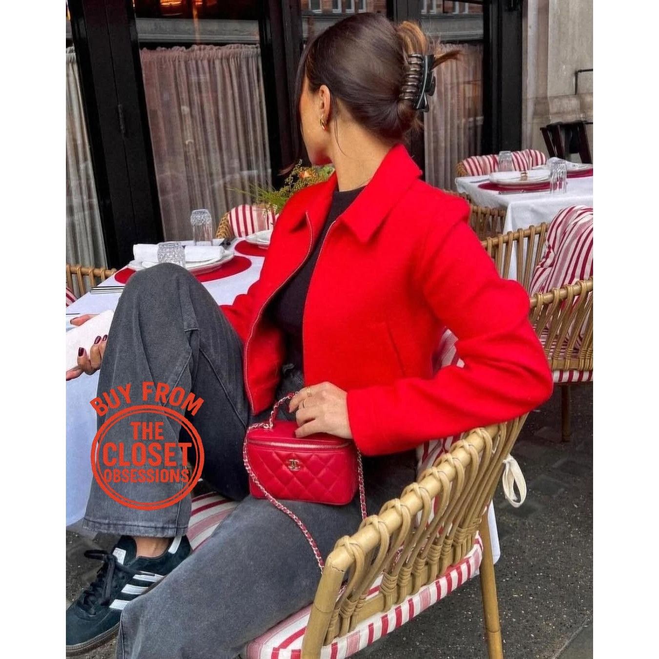 Zara ZARA Red Wool-Blend Cropped Jacket NWT Size M / US 6-8 / IT 42-44 - 12 Thumbnail