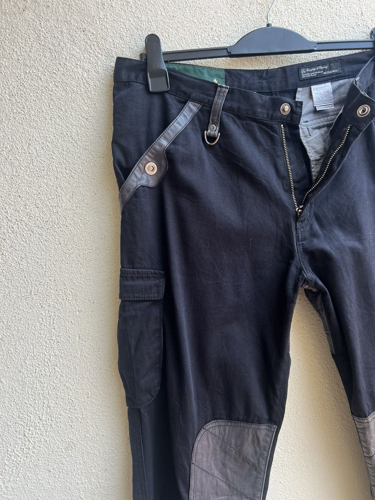 02DERIV. × Alfredo Bannister Alfredo Bannister X 02Deriv Hybrid Leather Cargo Trouser Size US 33 - 8 Thumbnail