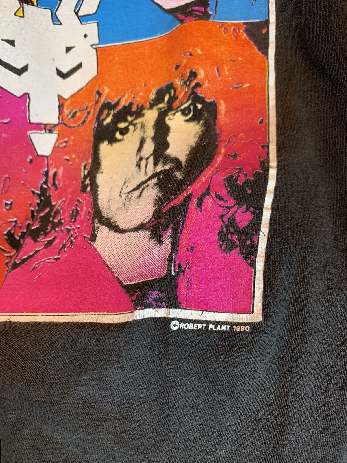 Band Tees × Led Zeppelin × Vintage *RARE* Vintage 1990 Robert Plant Manic Nirvana Art T-Shirt L Size US L / EU 52-54 / 3 - 5 Thumbnail