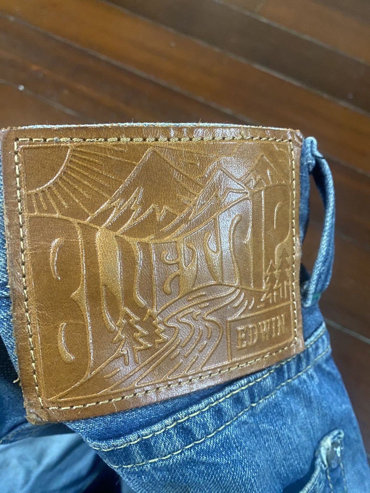 Edwin Fire Edwin bluetrip Flare Distressed Denim mud wash faded Size US 34 / EU 50 - 16 Thumbnail