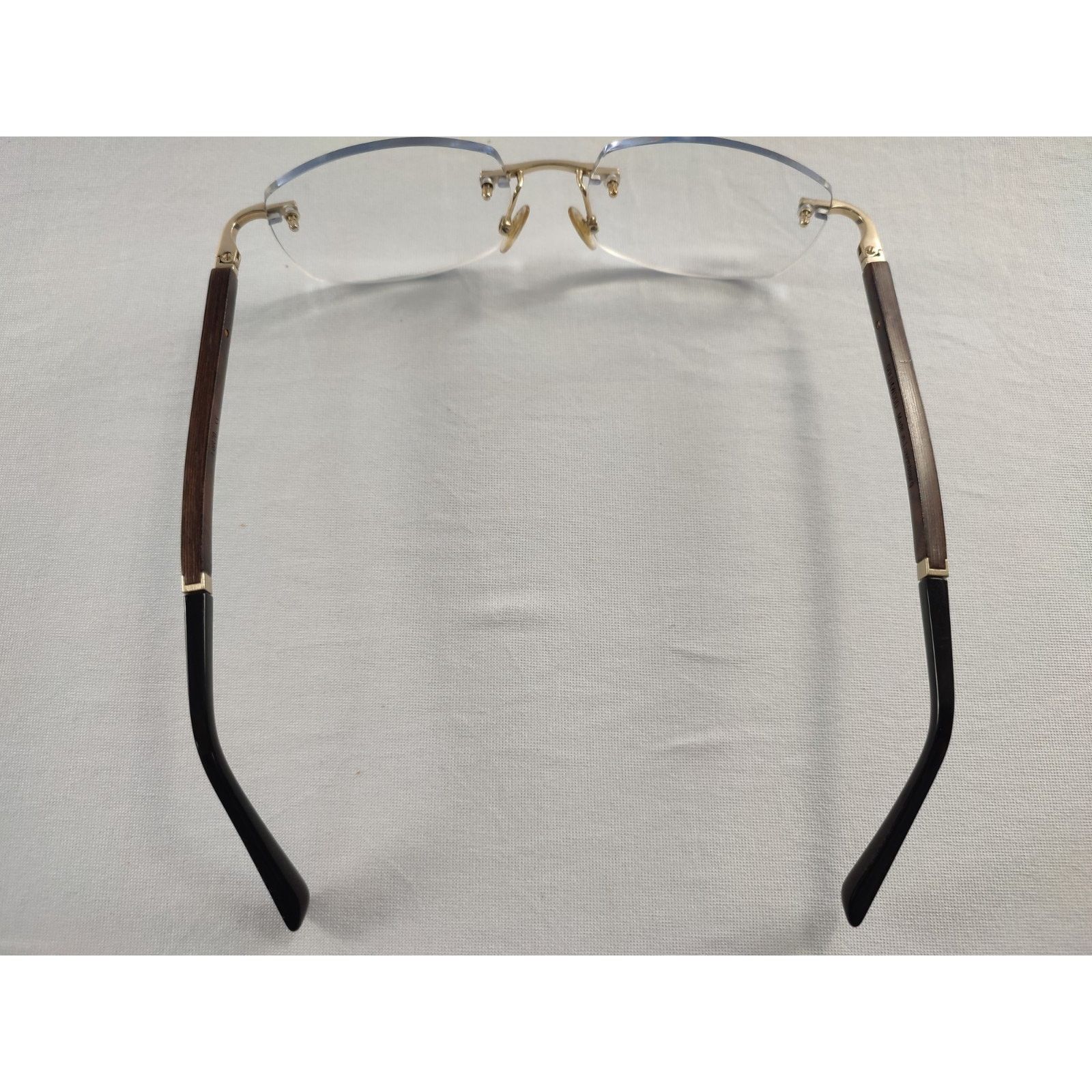 Gold And Wood Gold & Wood LoR70 Rimless Luxury Frames Gold Tone Luxembourg Size ONE SIZE - 4 Thumbnail