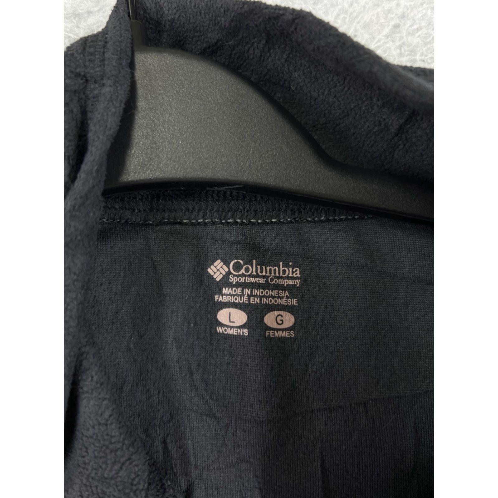 Vintage Columbia Sweat Jacket Women L Black 1/4 Zip Fleece Polyester Hiking Camp Outdoor Jacket Size L / US 10 / IT 46 - 3 Thumbnail