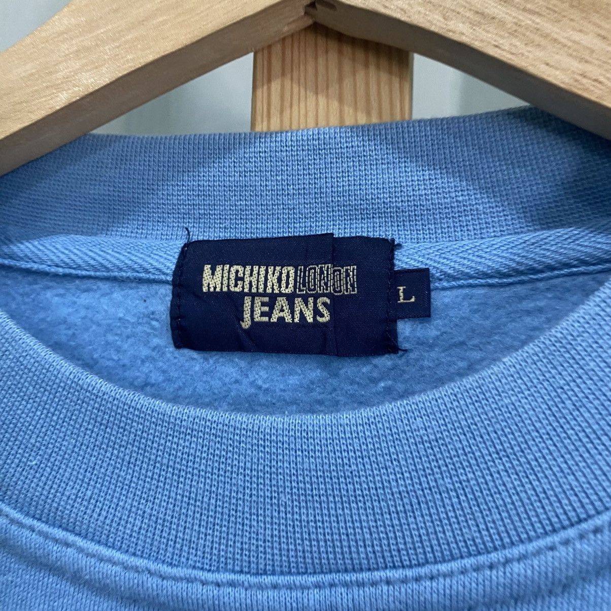 Michiko Koshino London Vintage 90s Michiko London Jeans Embroidered Logo Sweatshirt Size US L / EU 52-54 / 3 - 10 Thumbnail