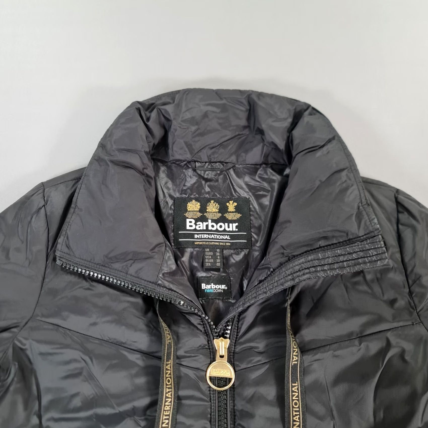 Barbour Barbour Womens Jacket Black Quilted Padded Puffer Full Zip Kendrew 10 UK Size L / US 10 / IT 46 - 2 Thumbnail