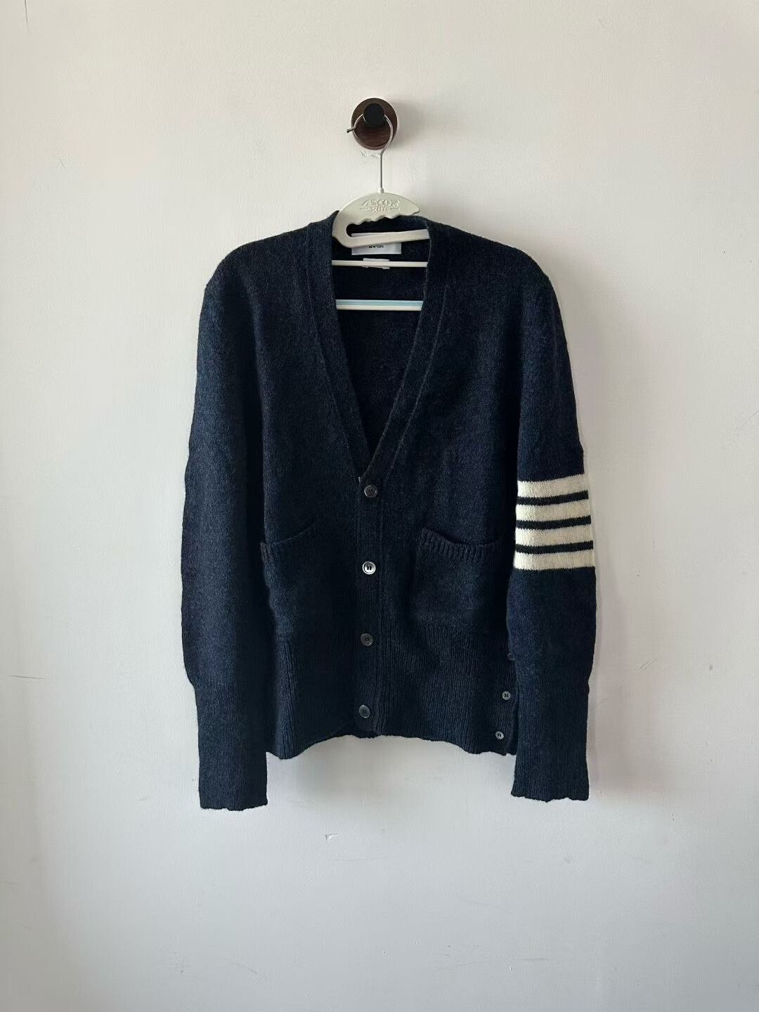 Thom Browne Thom Browne Blue Wool Cardigan Size US L / EU 52-54 / 3 - 1 Thumbnail