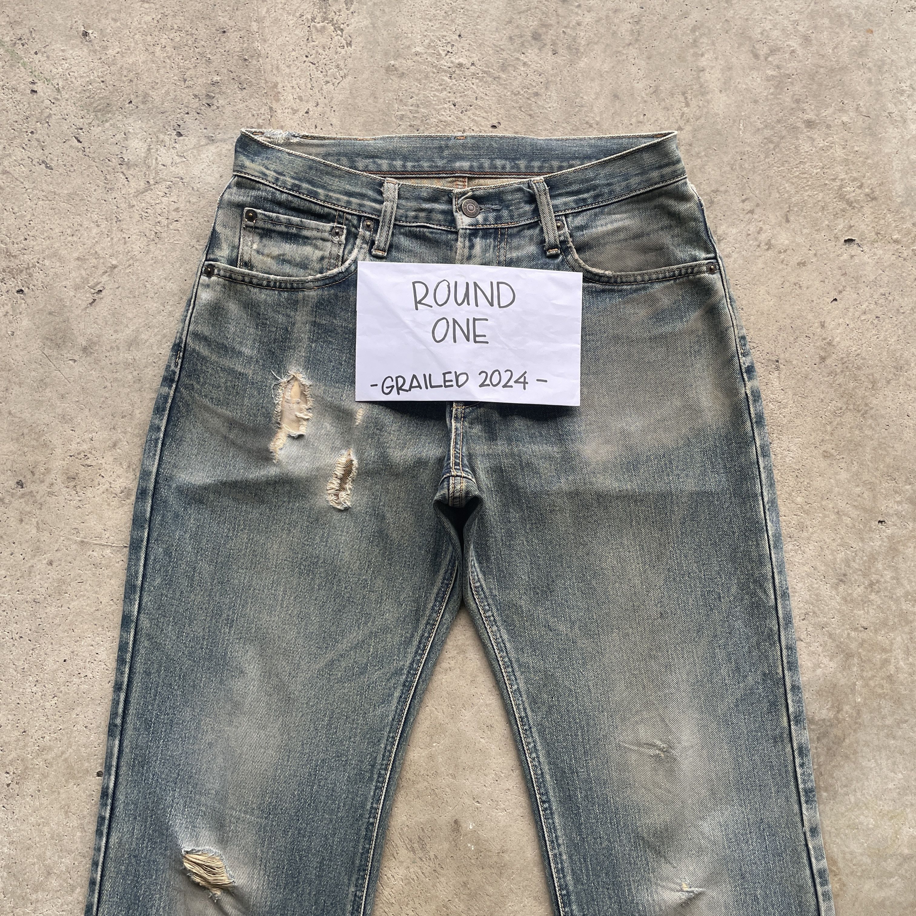 Edwin × Japanese Brand VINTAGE EDWIN 404 FADED DISTRESSED DENIM PANTS JEANS W31 Size US 31 - 3 Thumbnail