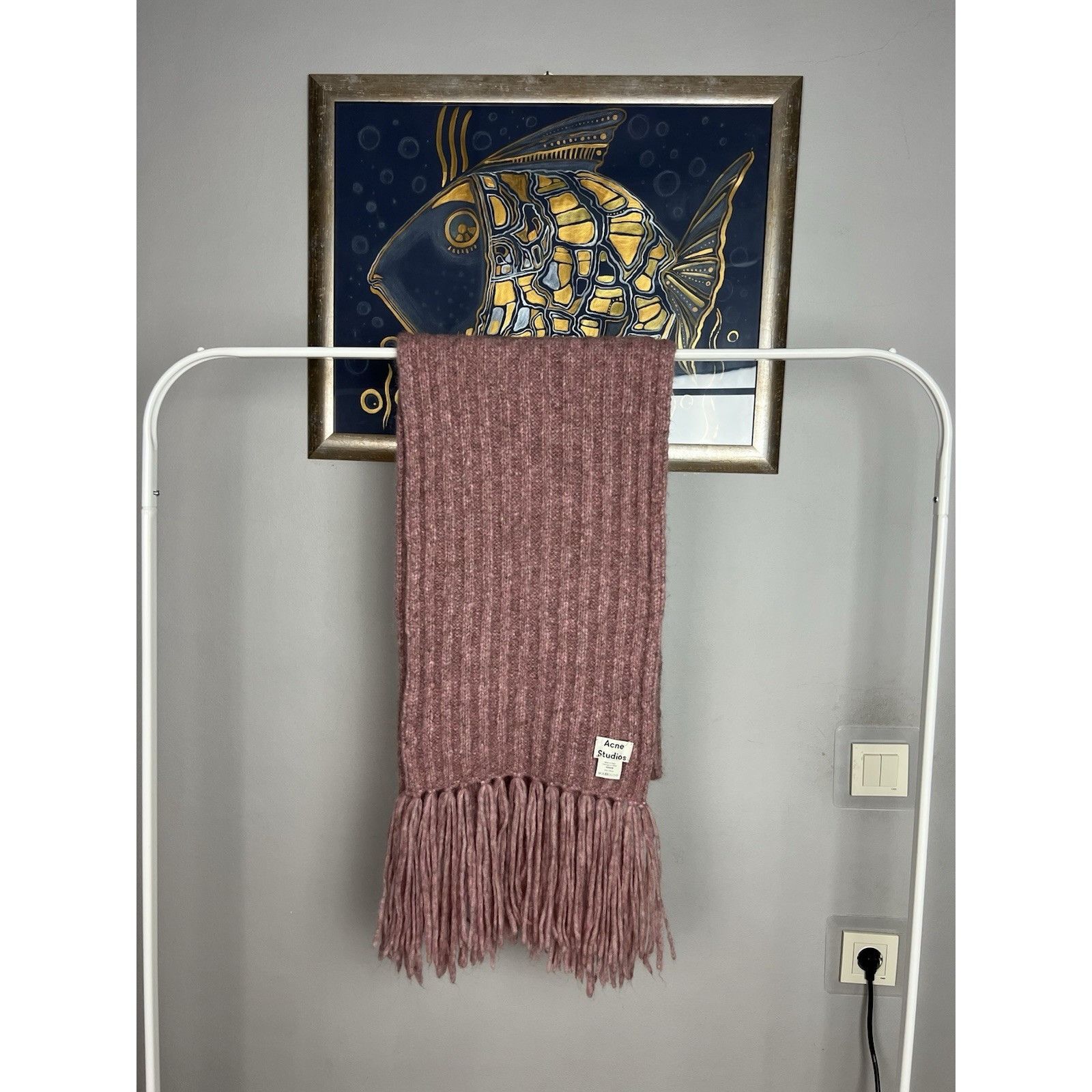 Acne Studios Acne Studios Pink Alpaca Wool Mohair Scarf 245 x 30 cm Size ONE SIZE - 3 Thumbnail