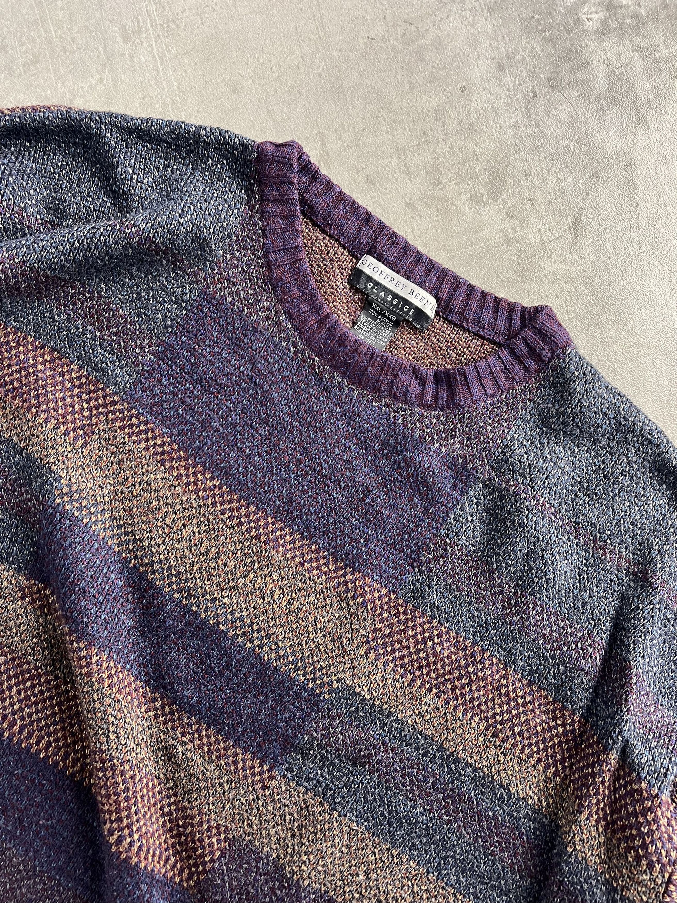 Vintage VINTAGE COSBY PATTERN KNIT PURPLE XXL Size US XXL / EU 58 / 5 - 2 Thumbnail