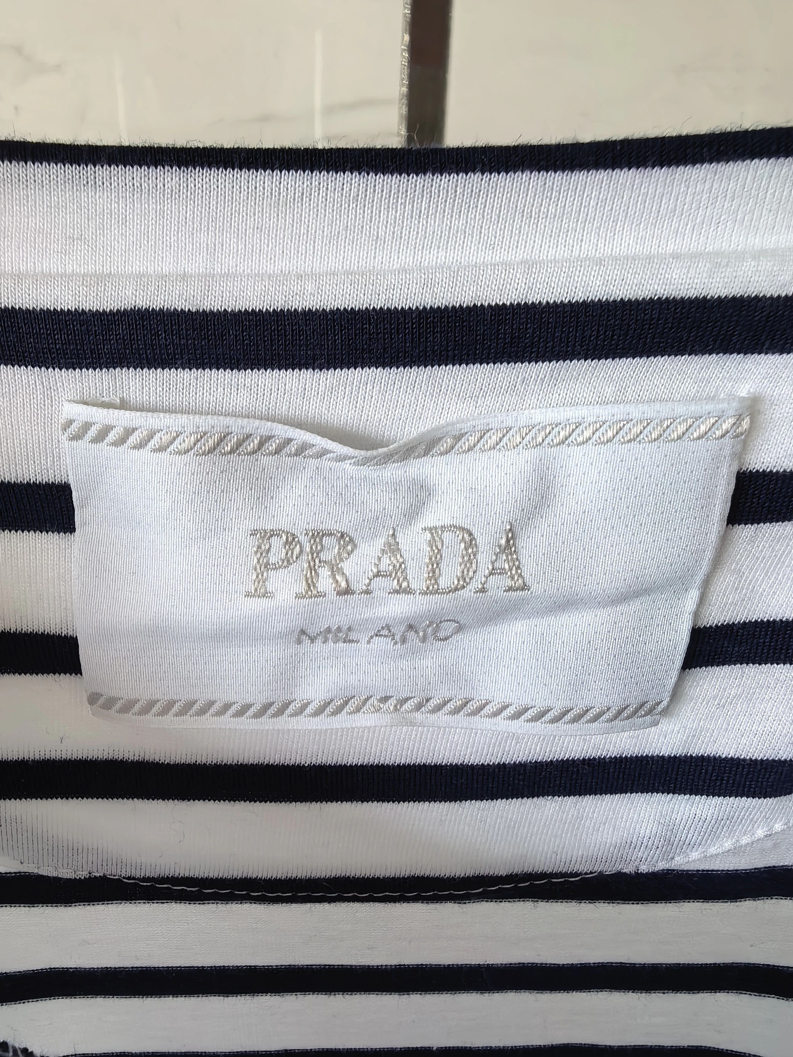 Prada Prada SS25 Striped Short Sleeve Tee XL Size US XL / EU 56 / 4 - 3 Thumbnail