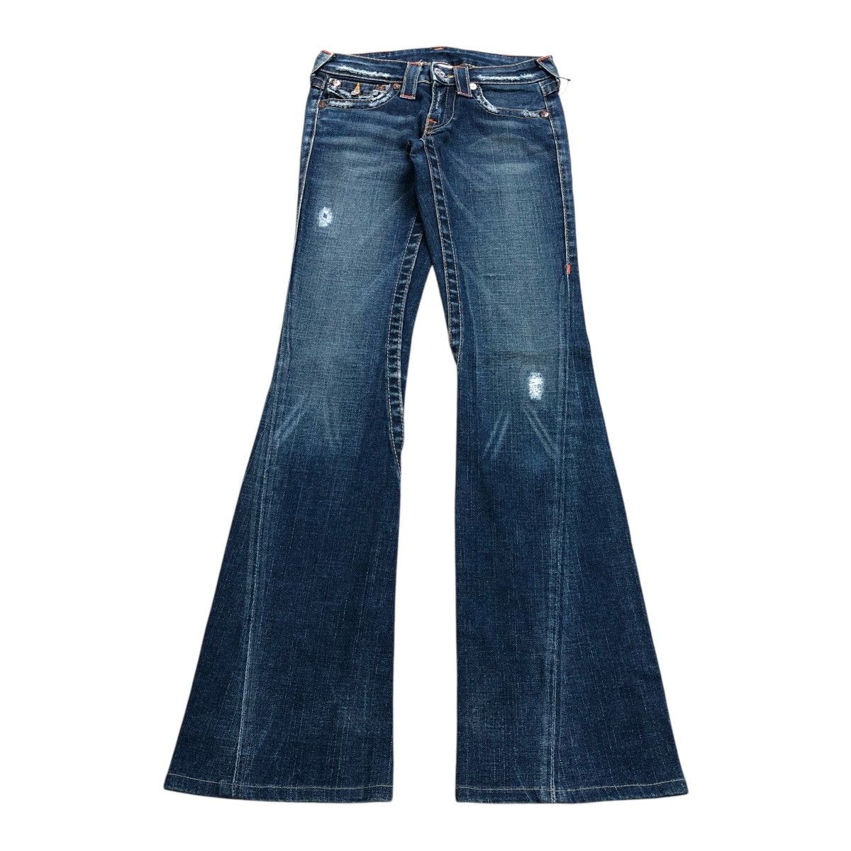 If Six Was Nine × Japanese Brand × True Religion Vintage True Relligion Distressed BootCut Flared Jeans LGB Size US 26 / EU 42 - 1 Thumbnail