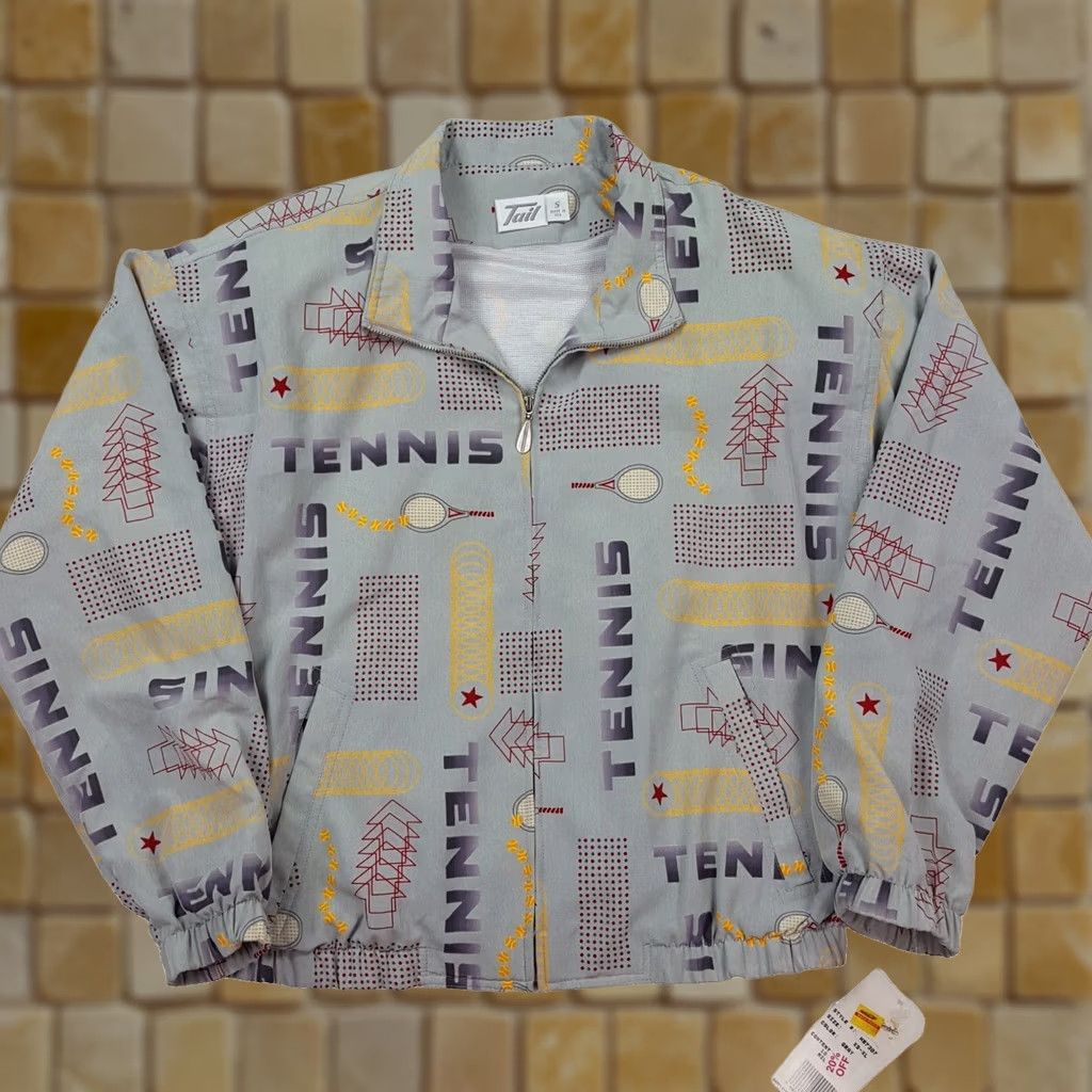 Vintage VINTAGE Tail Tennis Full Zip Women's S Gray Retro Jacket Sports 90s Casual Pockets Size S / US 4 / IT 40 - 1 Thumbnail