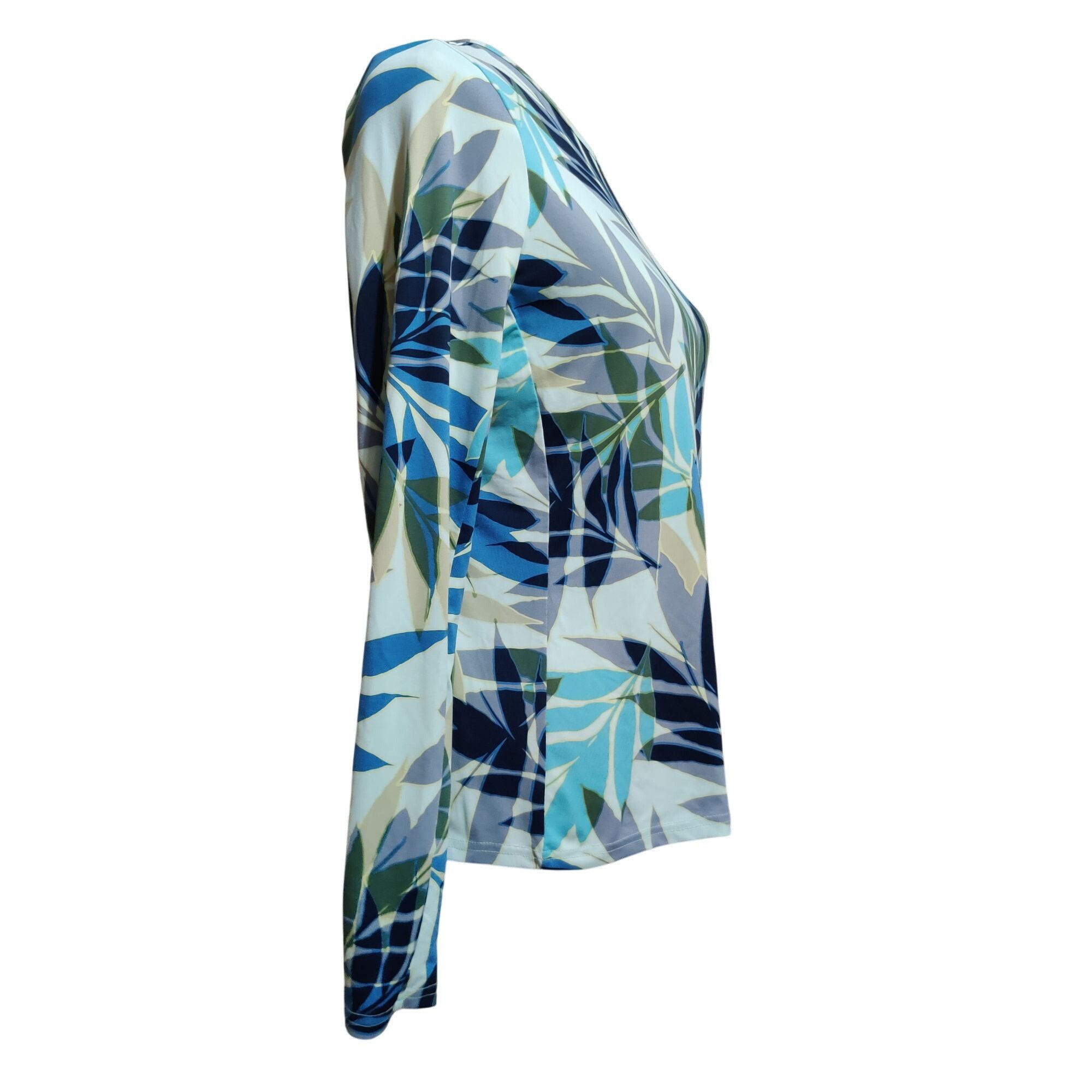Hang Ten Hang Ten M Tropical Leaf Long Sleeve Swim Shirt Modest Rashg Size M / US 6-8 / IT 42-44 - 3 Thumbnail