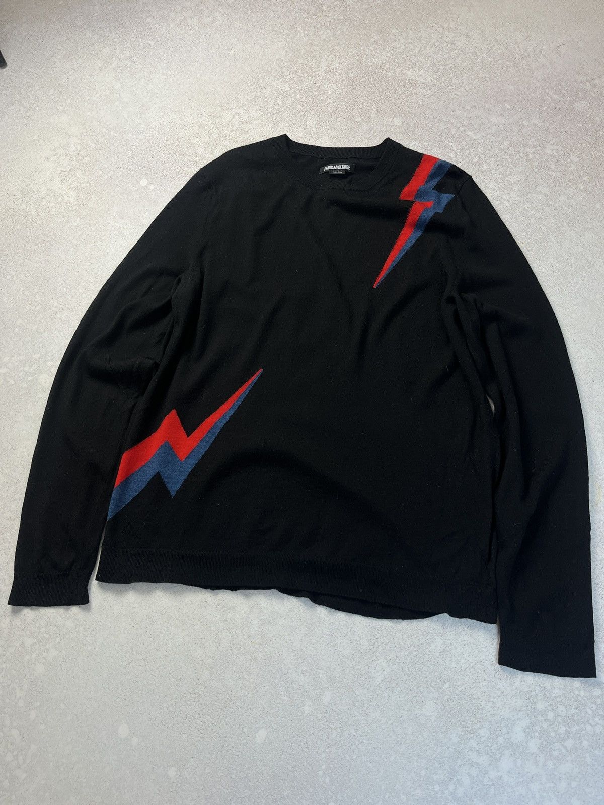 Zadig & Voltaire Zadig & Voltaire Merino Extra Fine Wool Sweater Lightnings Size US XL / EU 56 / 4 - 3 Thumbnail