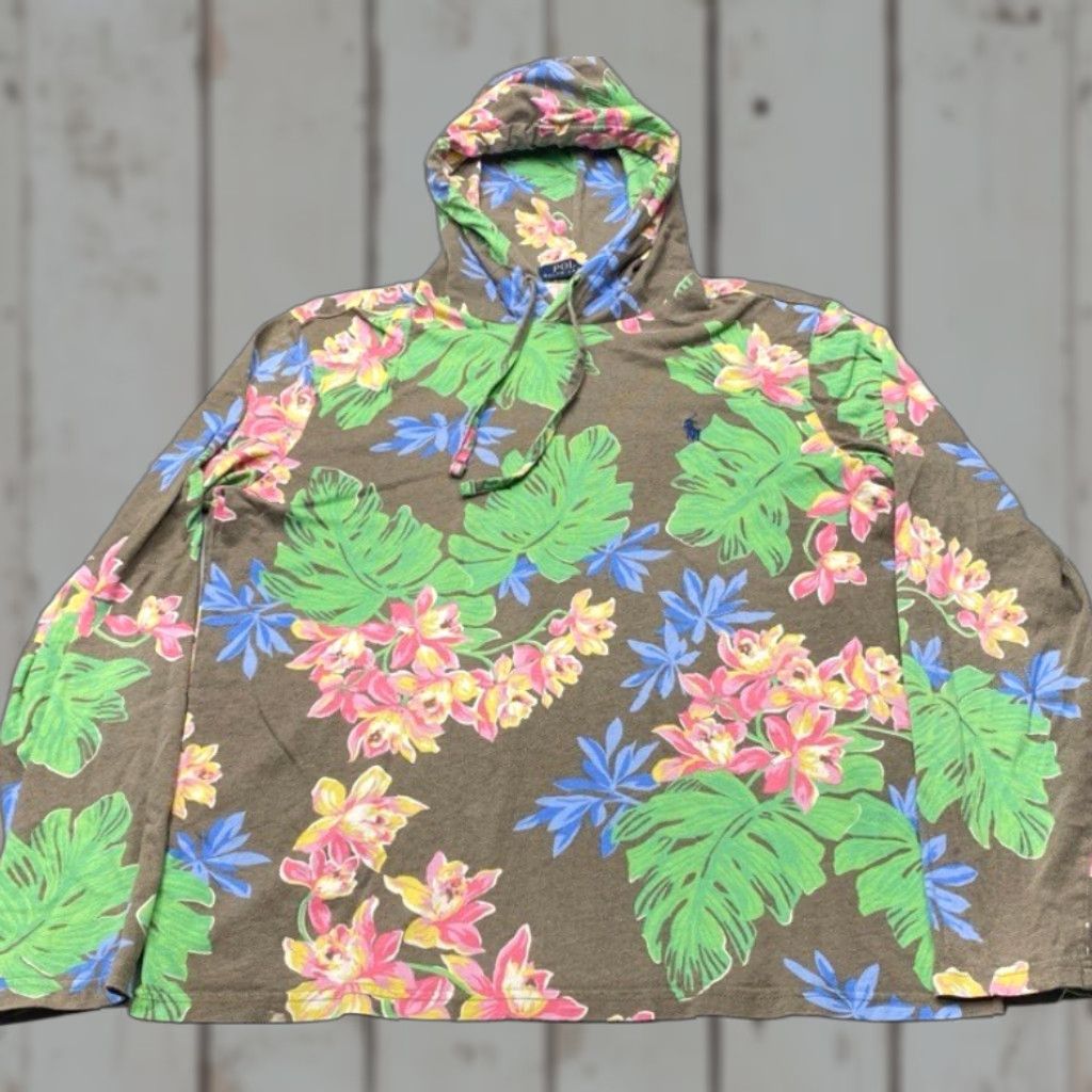 Polo Ralph Lauren Polo Ralph Lauren Hoodie Mens Medium Tropical Spa Floral Lightweight Casual 8060 Size US M / EU 48-50 / 2 - 1 Thumbnail