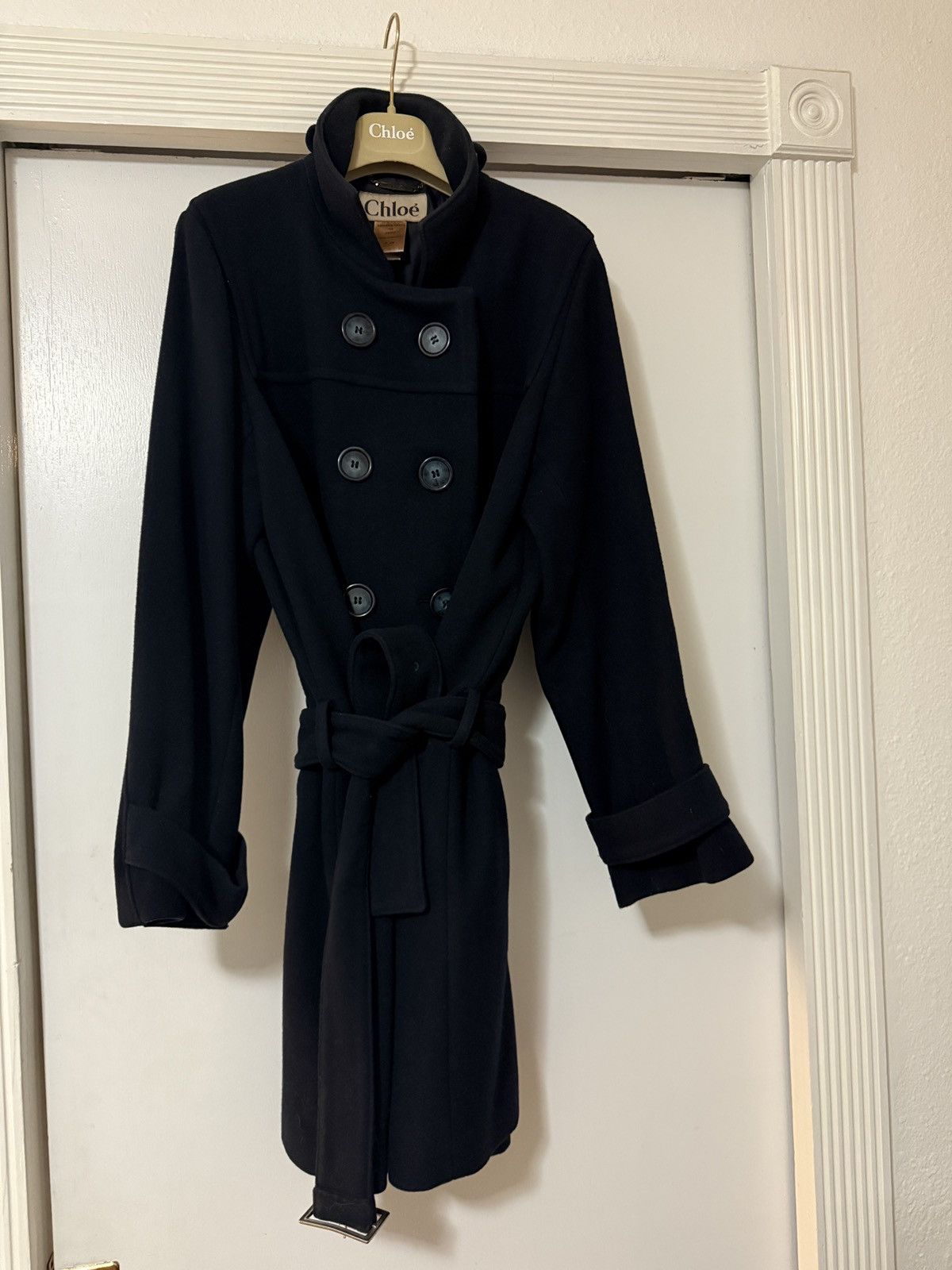 Chloe Archival Chloé Runway navy military coat. Circa 2004 Size S / US 4 / IT 40 - 4 Thumbnail
