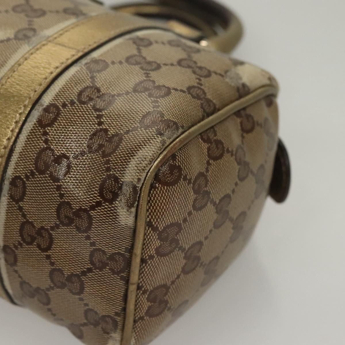 Gucci GUCCI GG Crystal Hand Bag Coated Canvas Brown Gold Size ONE SIZE - 11 Thumbnail