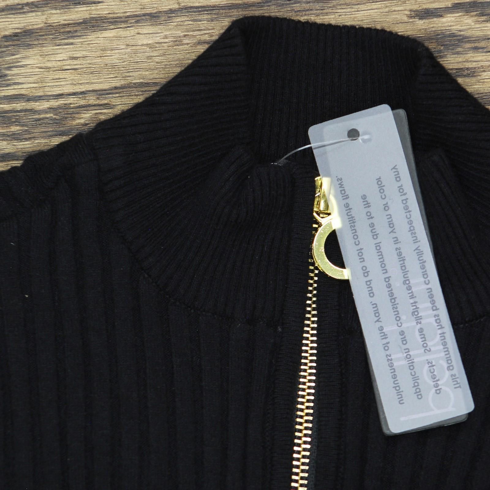 Baldinini Nwt Belldini Length Zipper Polo Sweater Bs235289x Black 1x Size XL / US 12-14 / IT 48-50 - 3 Thumbnail