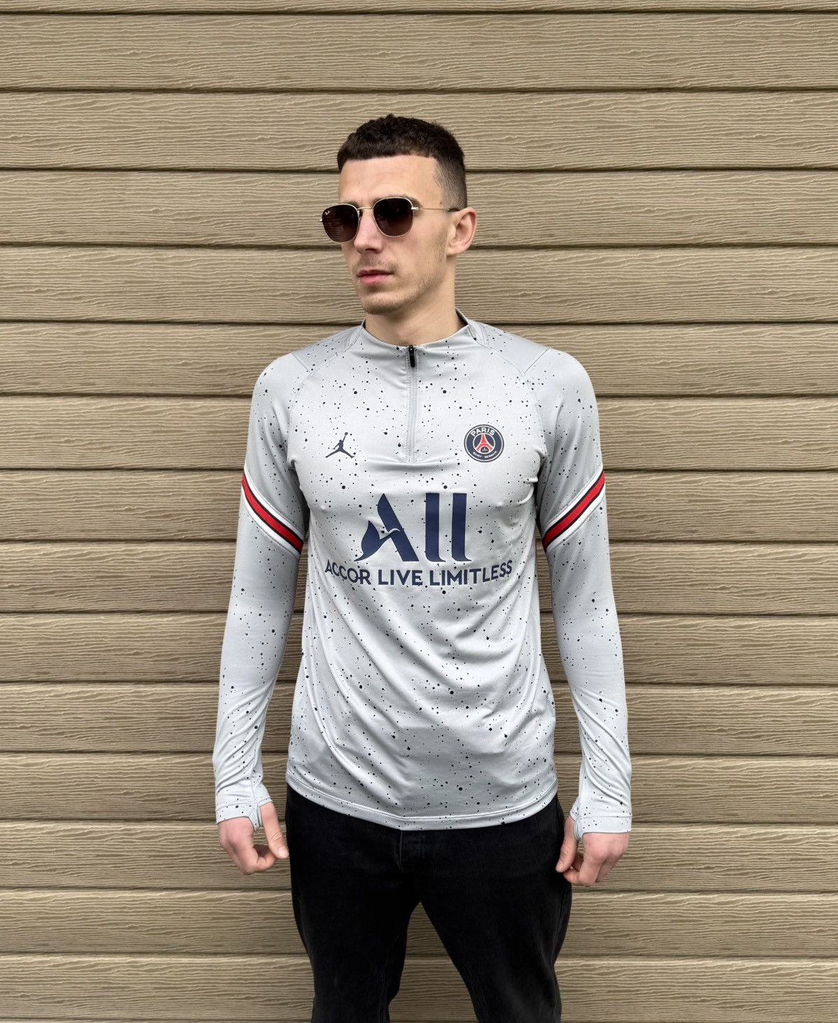 Nike Nike Jordan PSG Strike Drill Top Wolf Grey Dri-FIT M Soccer Size US M / EU 48-50 / 2 - 2 Thumbnail