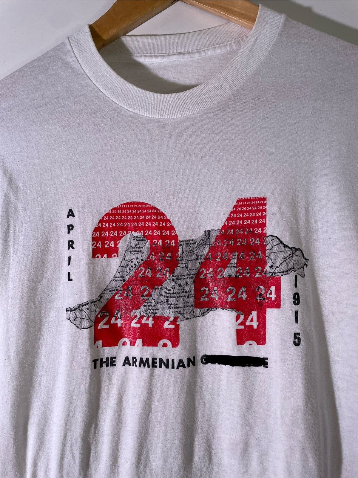 Vintage 80’s 90’s VTG Vintage Armenian History April 1915 Retro Tee Size US M / EU 48-50 / 2 - 3 Thumbnail