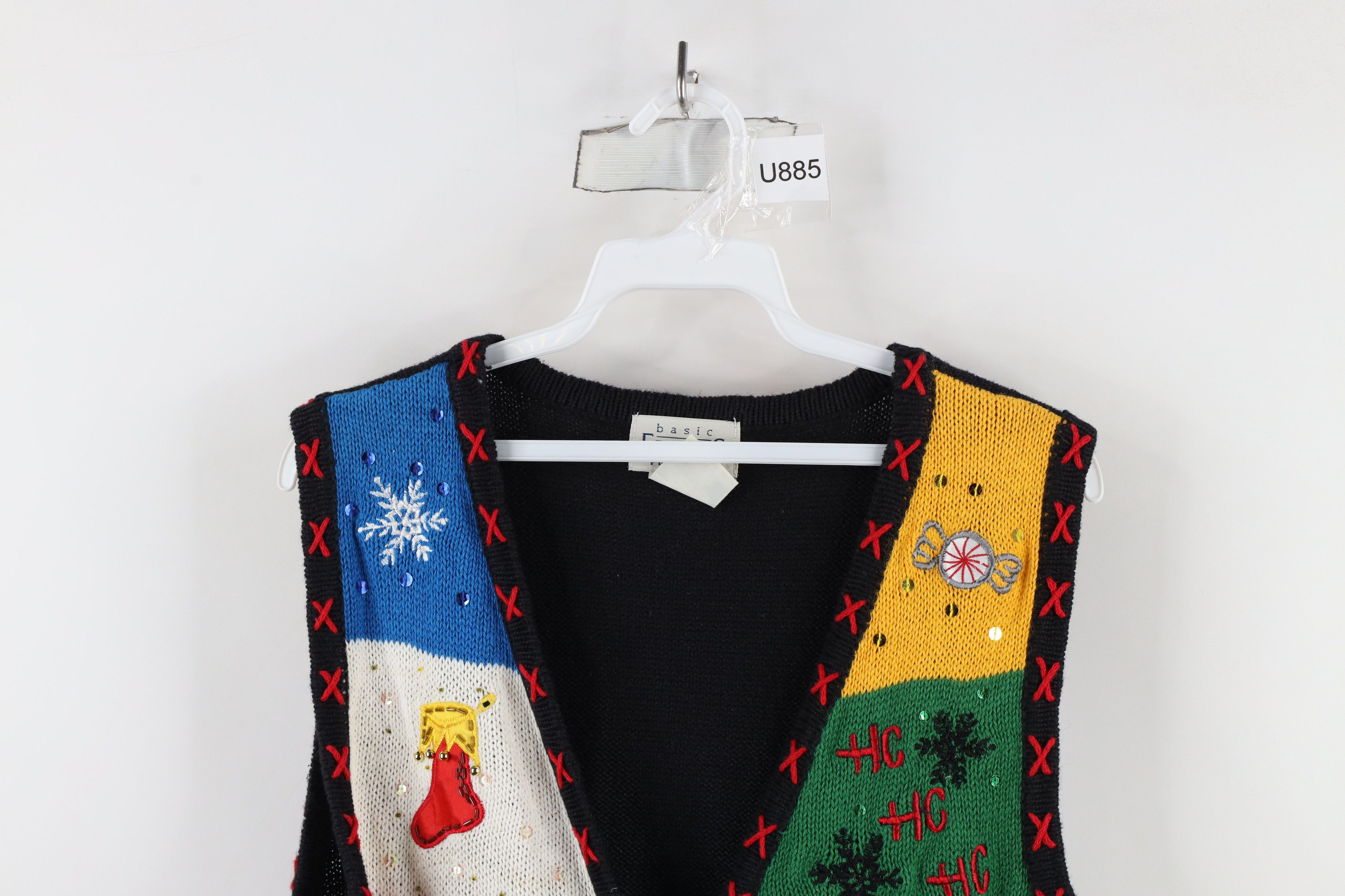 Vintage Vintage 90s Streetwear Christmas Cardigan Sweater Vest Size L / US 10 / IT 46 - 2 Thumbnail