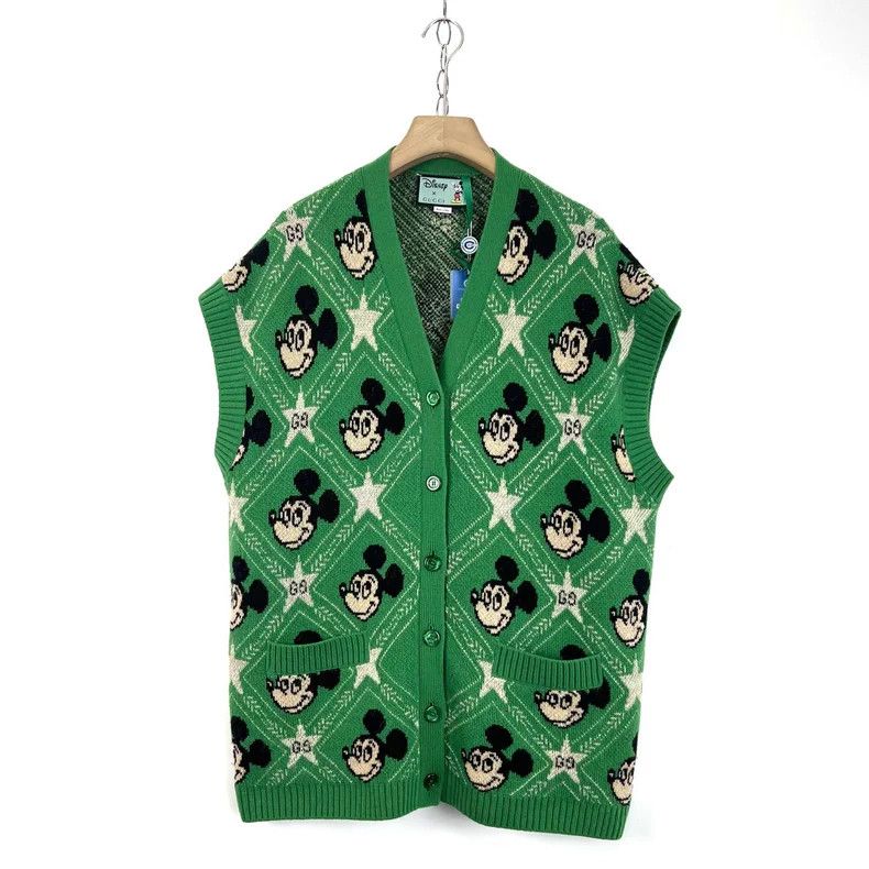 Gucci Co-branded Mickey Mouse pattern round neck sleeveles