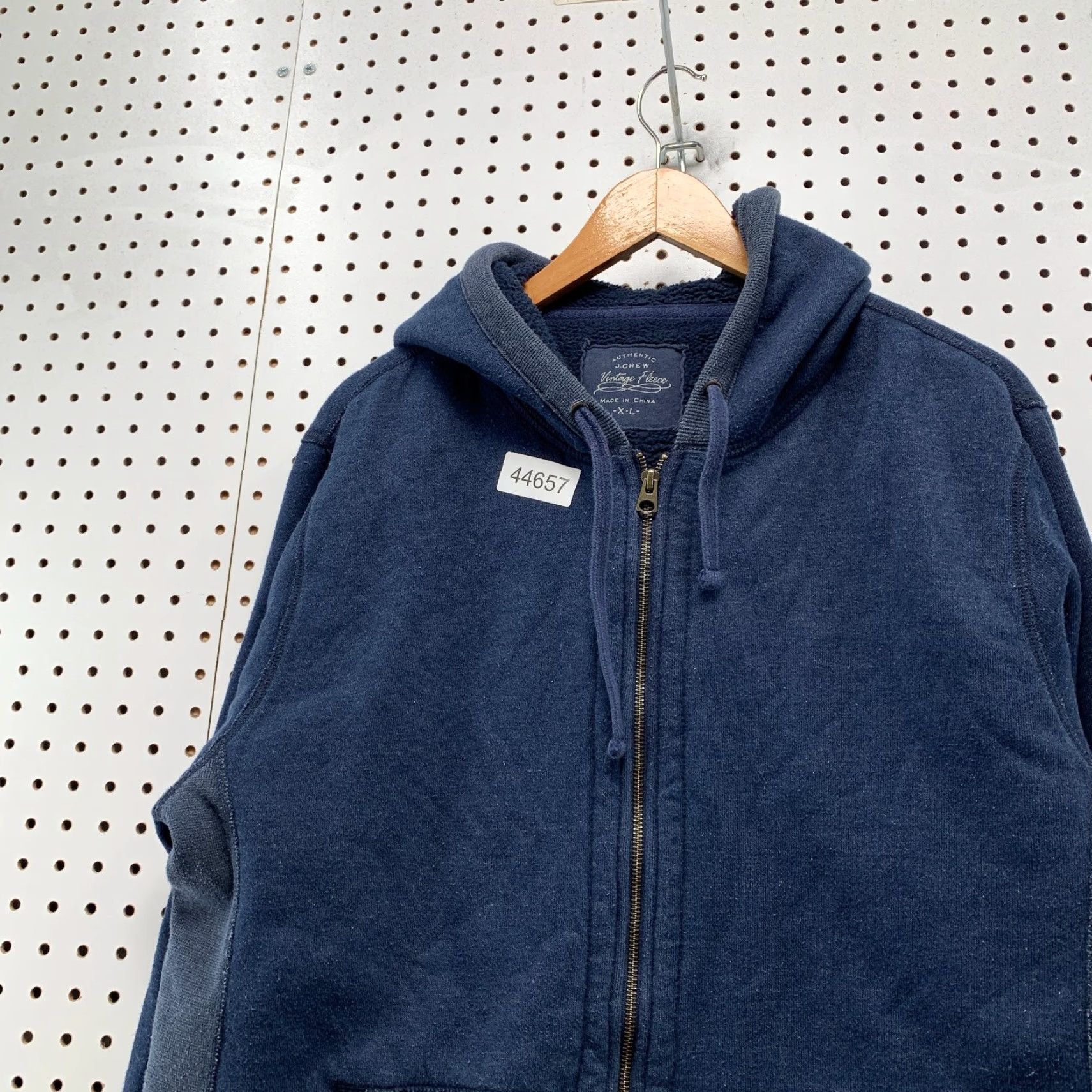 J.Crew JCrew Vintage Fleece Sweatshirt Hoodie Mens XL Blue Heavyweight Reverse Weave Size US XL / EU 56 / 4 - 6 Thumbnail