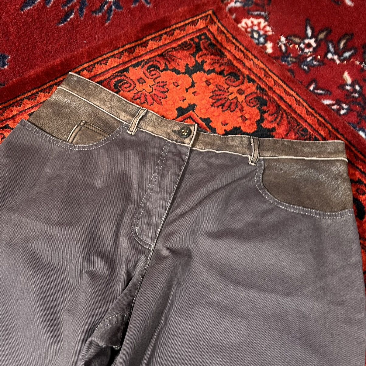 Chanel Vintage CHANEL 01A Fall 2001 RTW Pants Leather Trim CC Logo Size 30" / US 8 / IT 44 - 4 Thumbnail