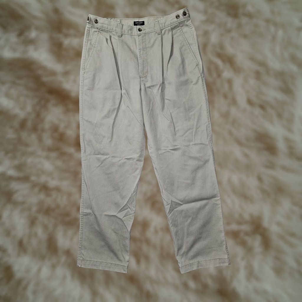 Dockers VINTAGE Dockers Khakis Pants Mens 36x30 Beige Pleated Relaxed Fit Elastic Waist Front Zip Pocket 90s Size US 36 / EU 52 - 1 Thumbnail