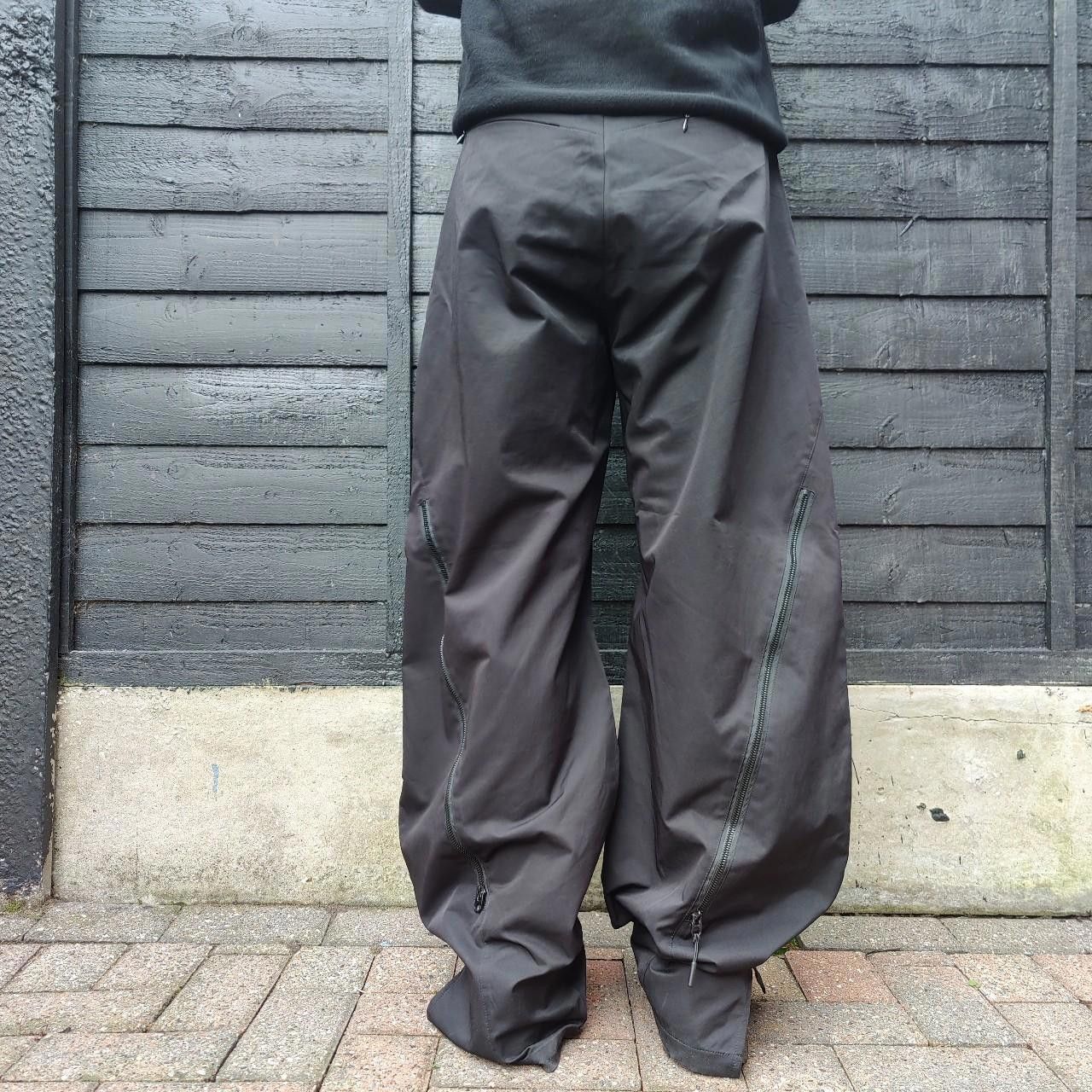 Other 49Percent Black Panelled Spliced Trousers Size US 34 / EU 50 - 4 Thumbnail