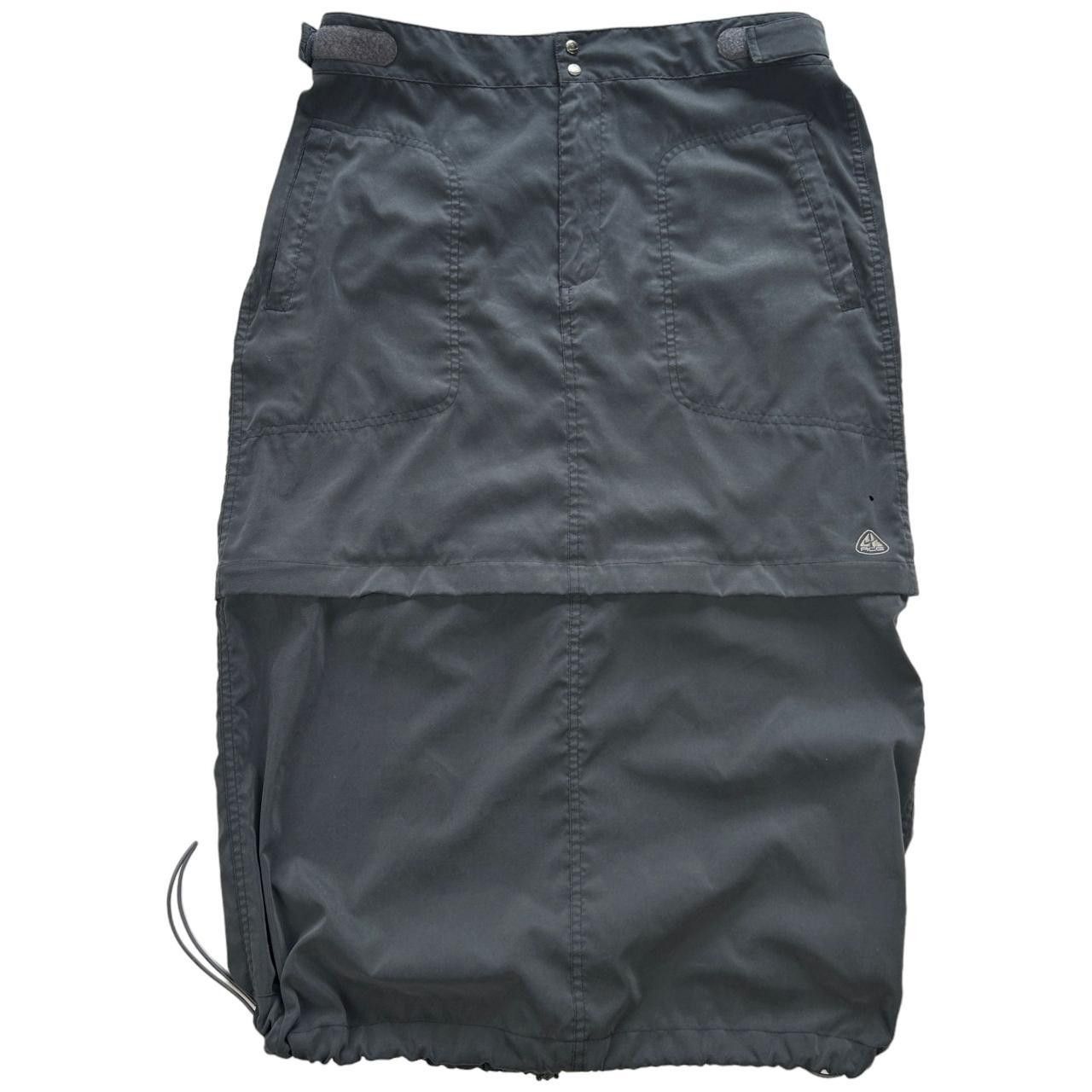 image of Vintage Nike Acg Zip Off Skirt Size L in Grey, Women's