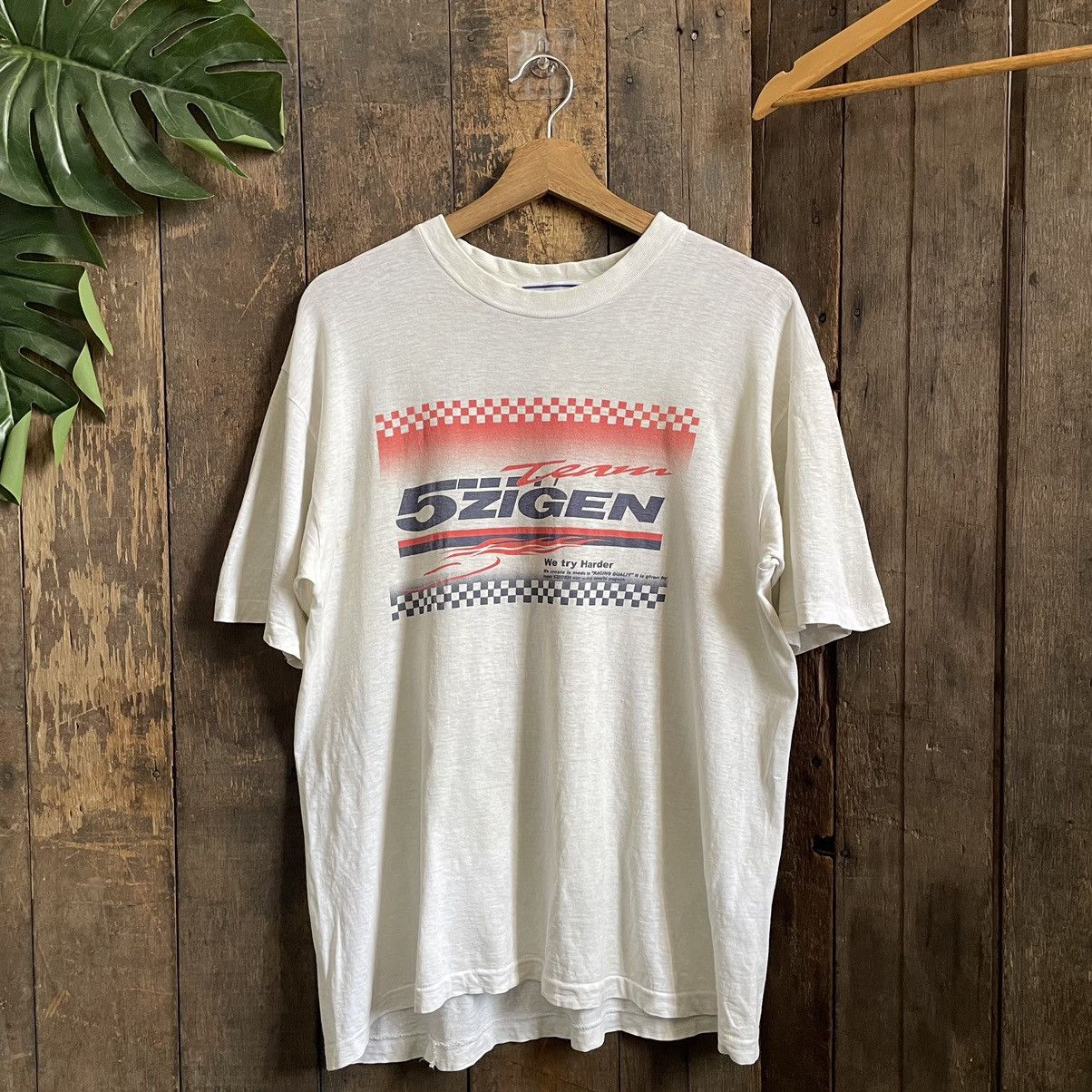 Vintage Vintage 5zigen Racing Tshirt Size US L / EU 52-54 / 3 - 1 Thumbnail