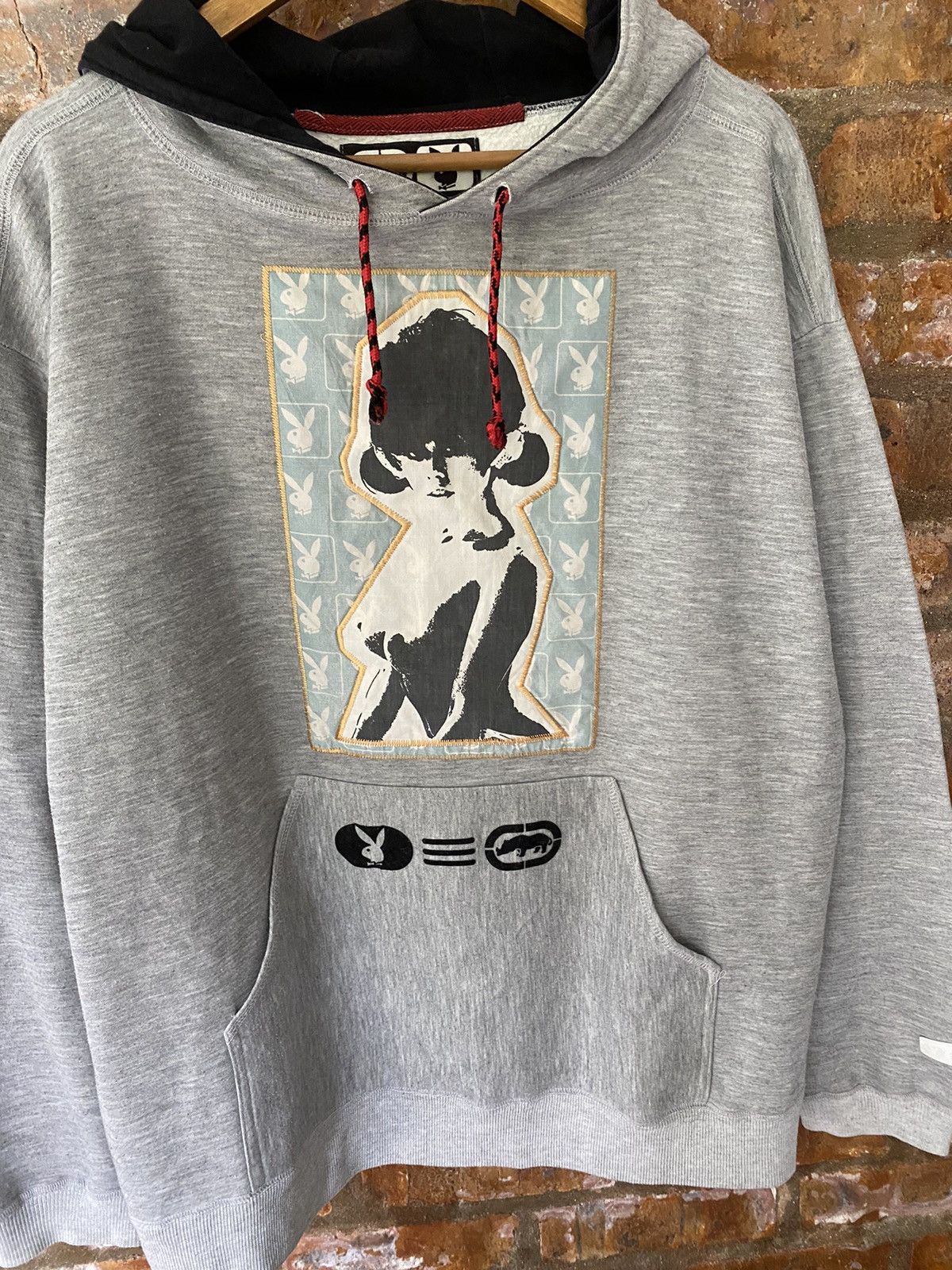 Ecko Unltd. 🔥2000s RARE ECHO x Playboy pin up gril men face hoodie Size US L / EU 52-54 / 3 - 4 Thumbnail
