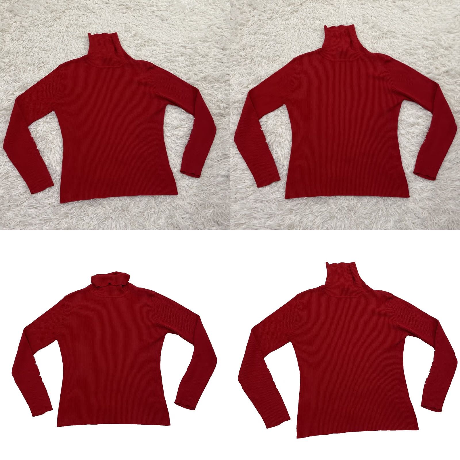 Vintage VINTAGE Casual Corner Turtleneck Sweater Women L Red Ribbed 90s Minimalism Retro 90s Chin Size L / US 10 / IT 46 - 10 Thumbnail