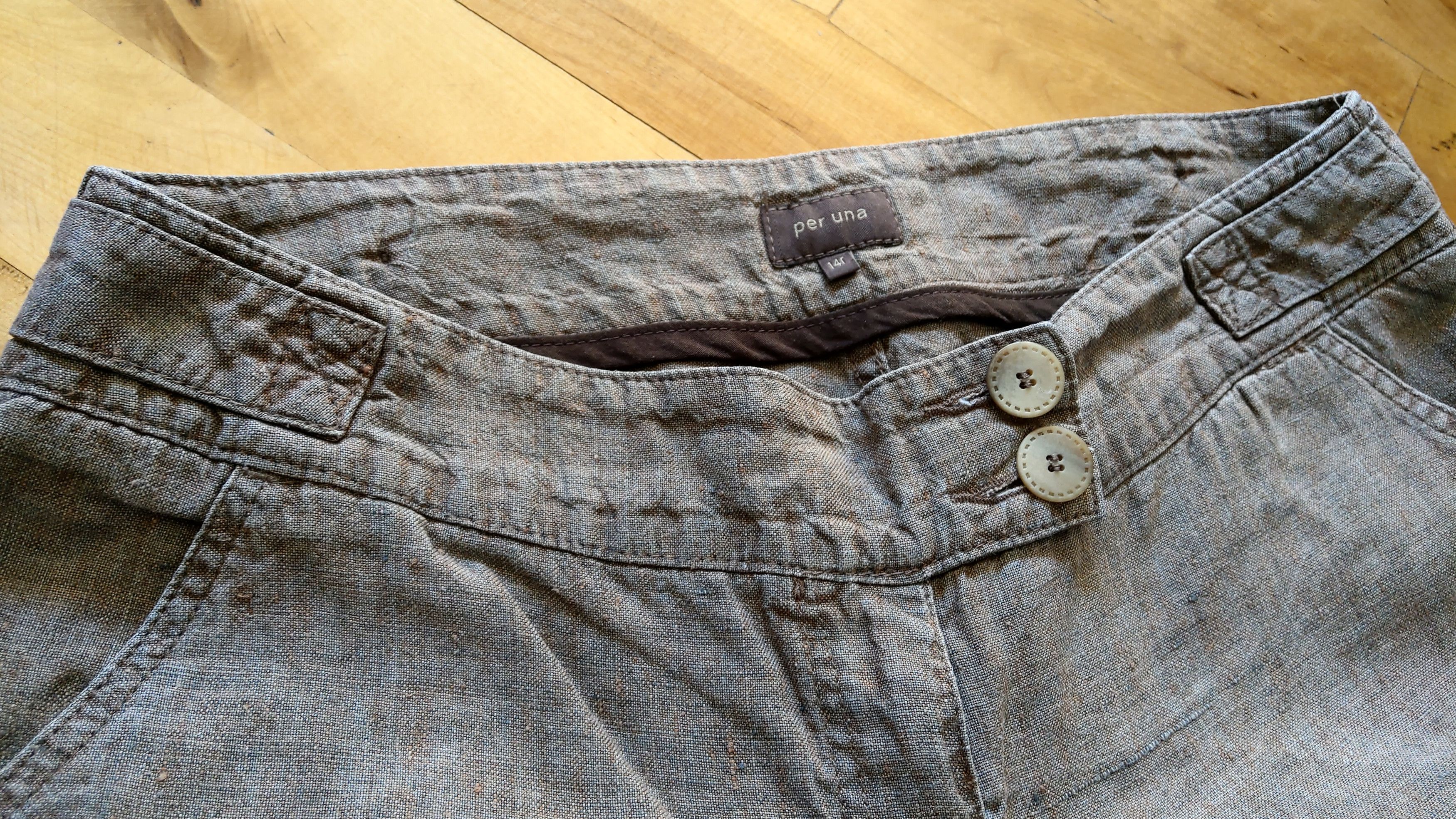 Vintage 100% Linen Pants Flared Goth Baggy Minimalist y2k Vintage 32 Size US 32 / EU 48 - 3 Thumbnail