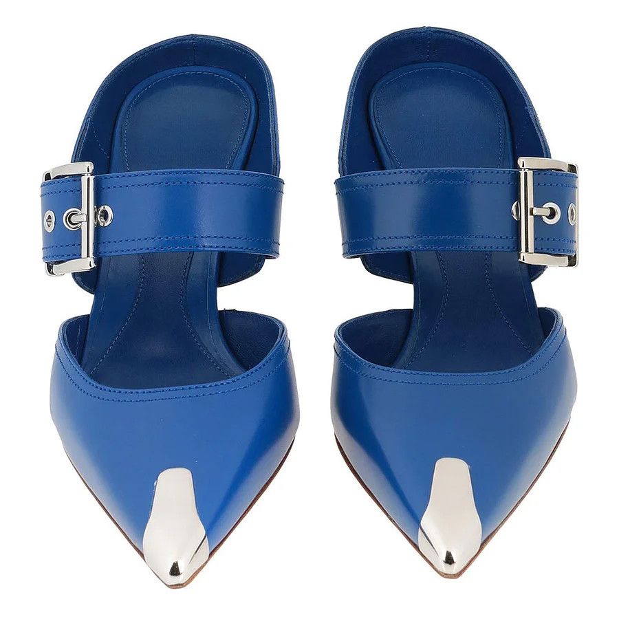 Alexander McQueen o1y0225 Mules in Blue Size US 6 / IT 36 - 4 Thumbnail