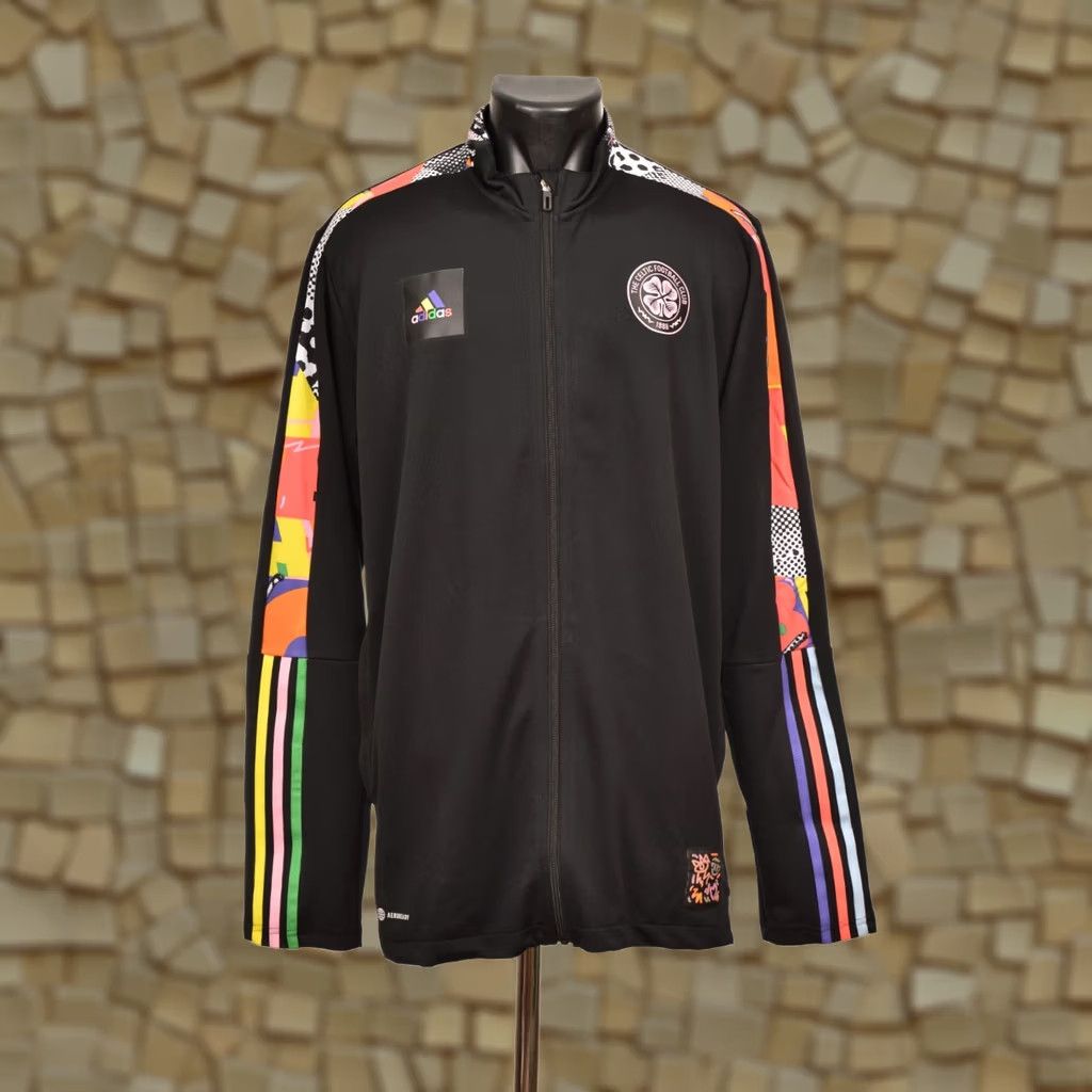 Adidas DDP Adidas Tiro Pride Celtic FC Football Soccer Track Jacket Top XL Black Mens Athletic Tracksuit Jacket HC9780 Size 46R - 1 Thumbnail